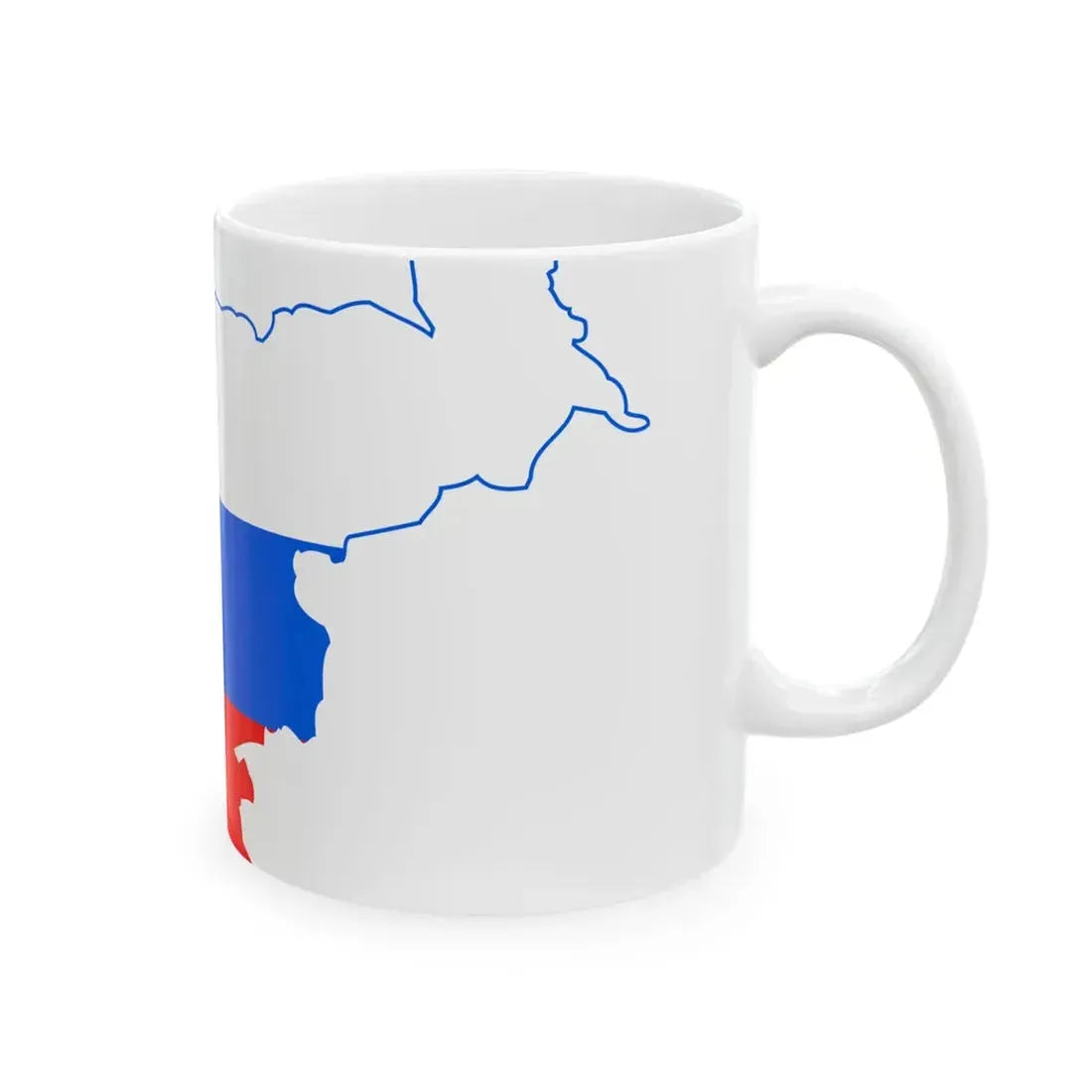Flag-map of Slovenia (Slovenia) White Coffee Mug - Go Mug Yourself