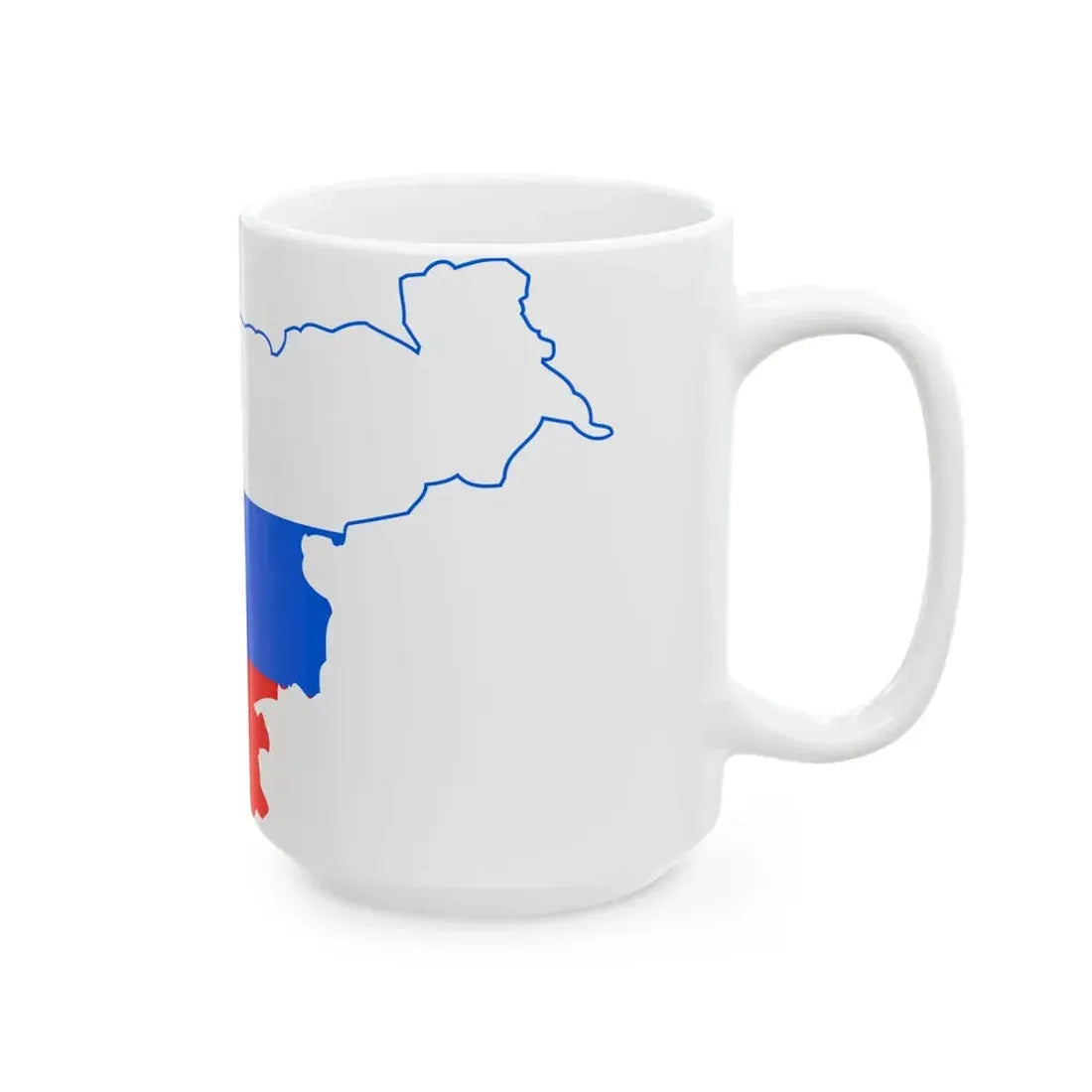 Flag-map of Slovenia (Slovenia) White Coffee Mug - Go Mug Yourself