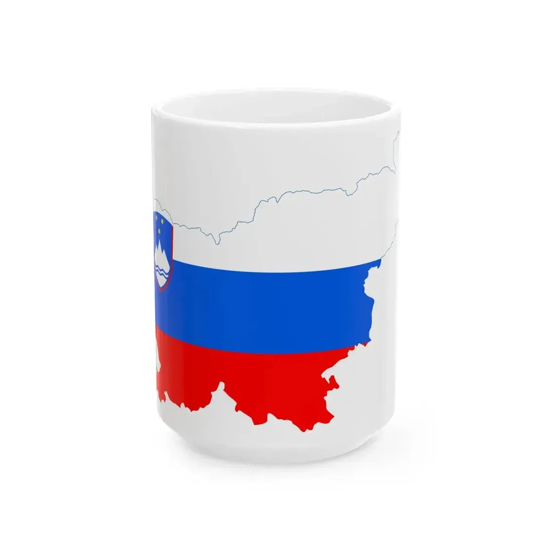 Flag-map of Slovenia2 (Slovenia) White Coffee Mug 15oz - Go Mug Yourself