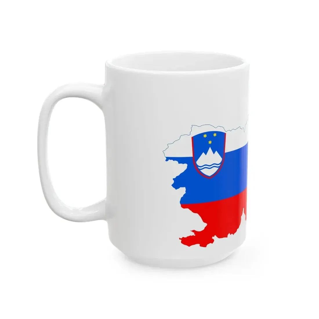 Flag-map of Slovenia2 (Slovenia) White Coffee Mug - Go Mug Yourself
