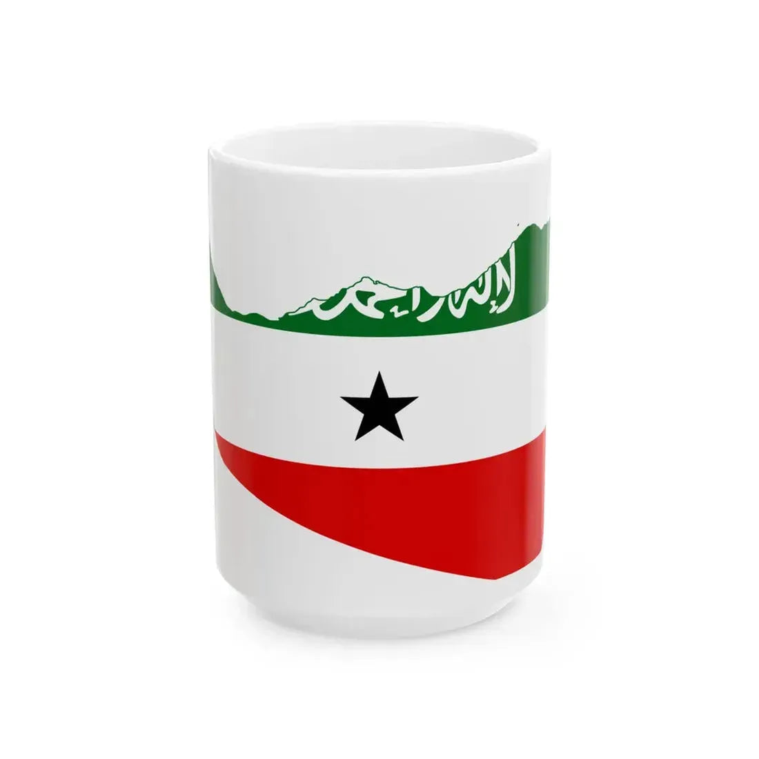 Flag-map of Somaliland (Mali) White Coffee Mug 15oz - Go Mug Yourself