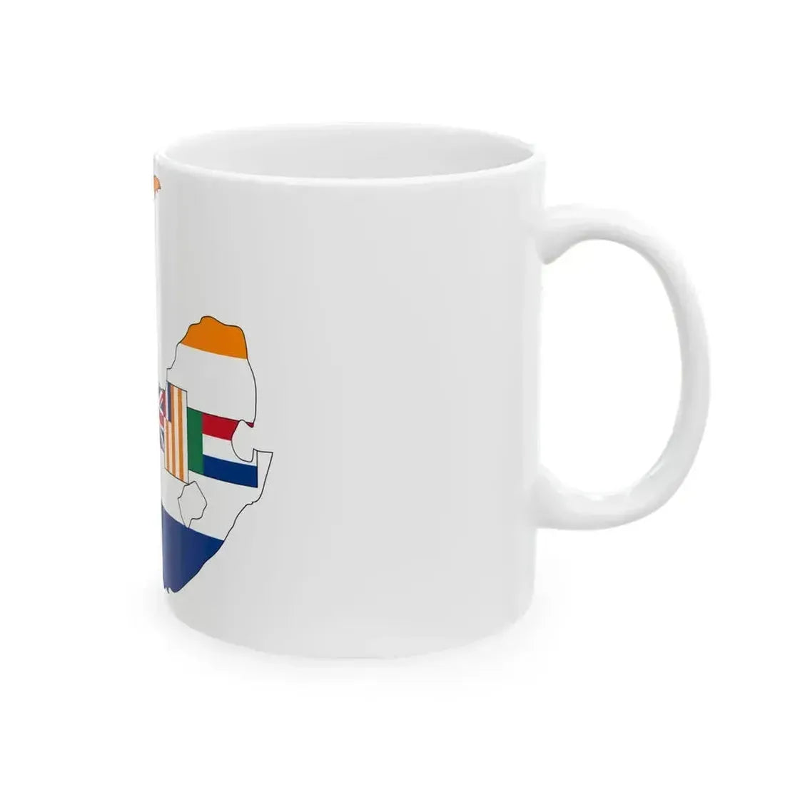 Flag map of South Africa 1928-1982 with South West Africa (South Africa) White Coffee Mug - Go Mug Yourself