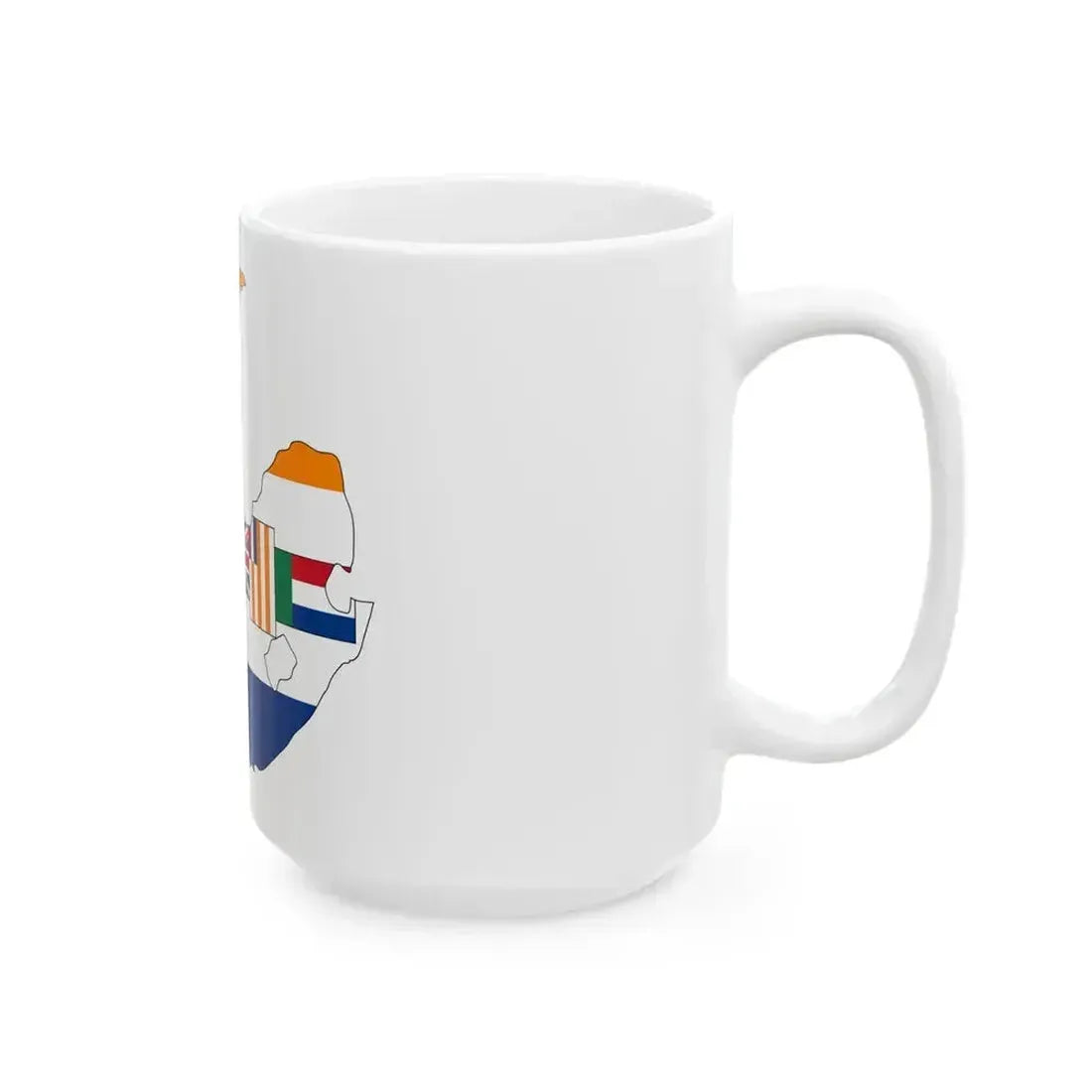 Flag map of South Africa 1928-1982 with South West Africa (South Africa) White Coffee Mug - Go Mug Yourself