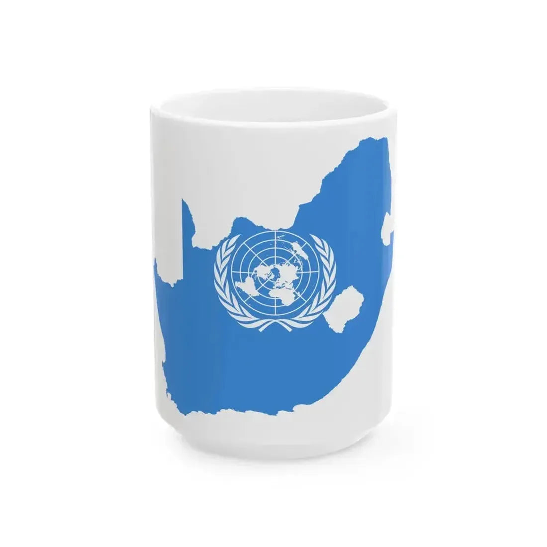 Flag map of South Africa United Nations (South Africa) White Coffee Mug 15oz - Go Mug Yourself
