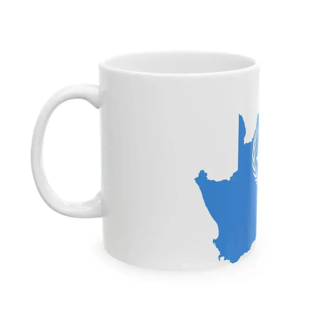Flag map of South Africa United Nations (South Africa) White Coffee Mug - Go Mug Yourself