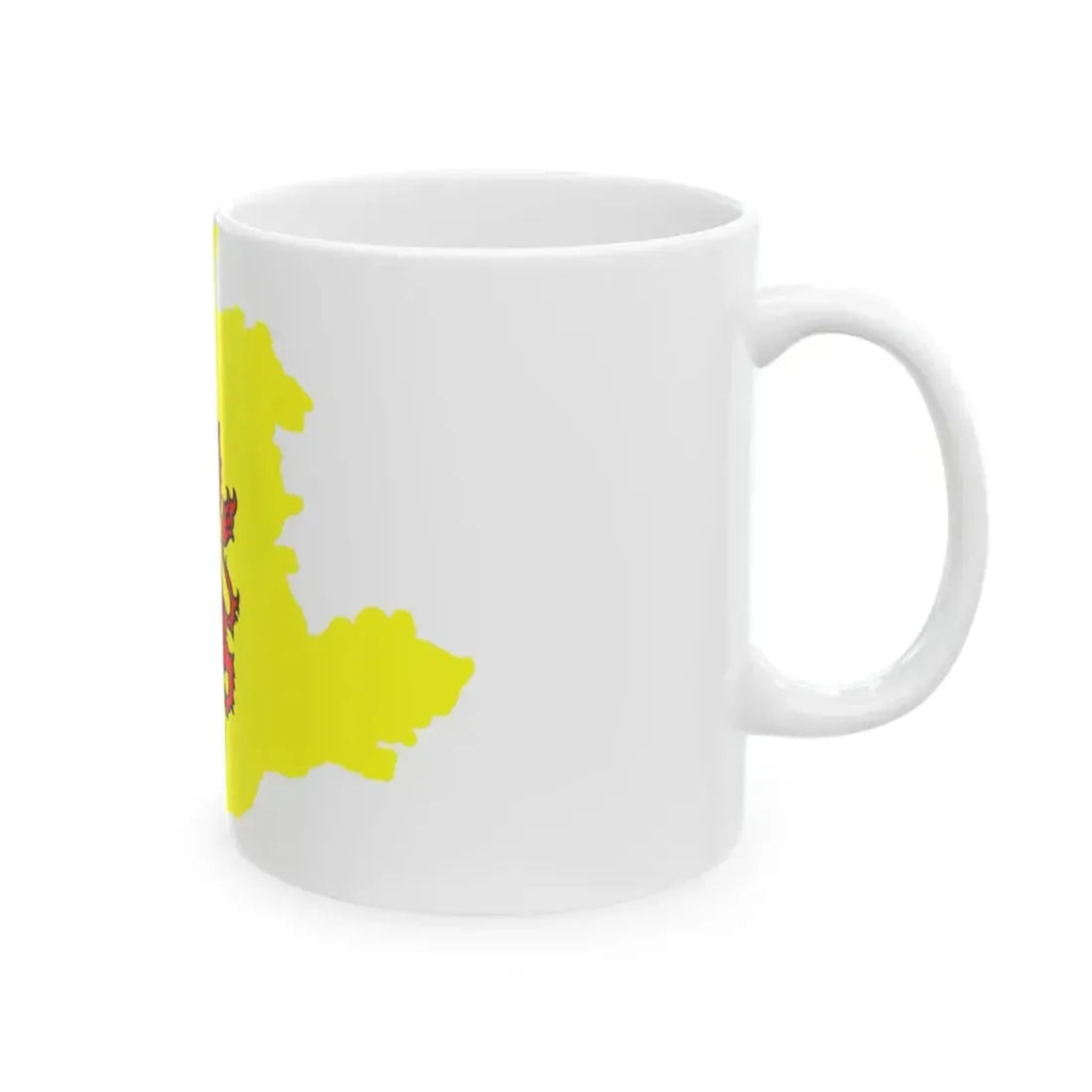 Flag-map of South Holland (Netherlands) White Coffee Mug - Go Mug Yourself