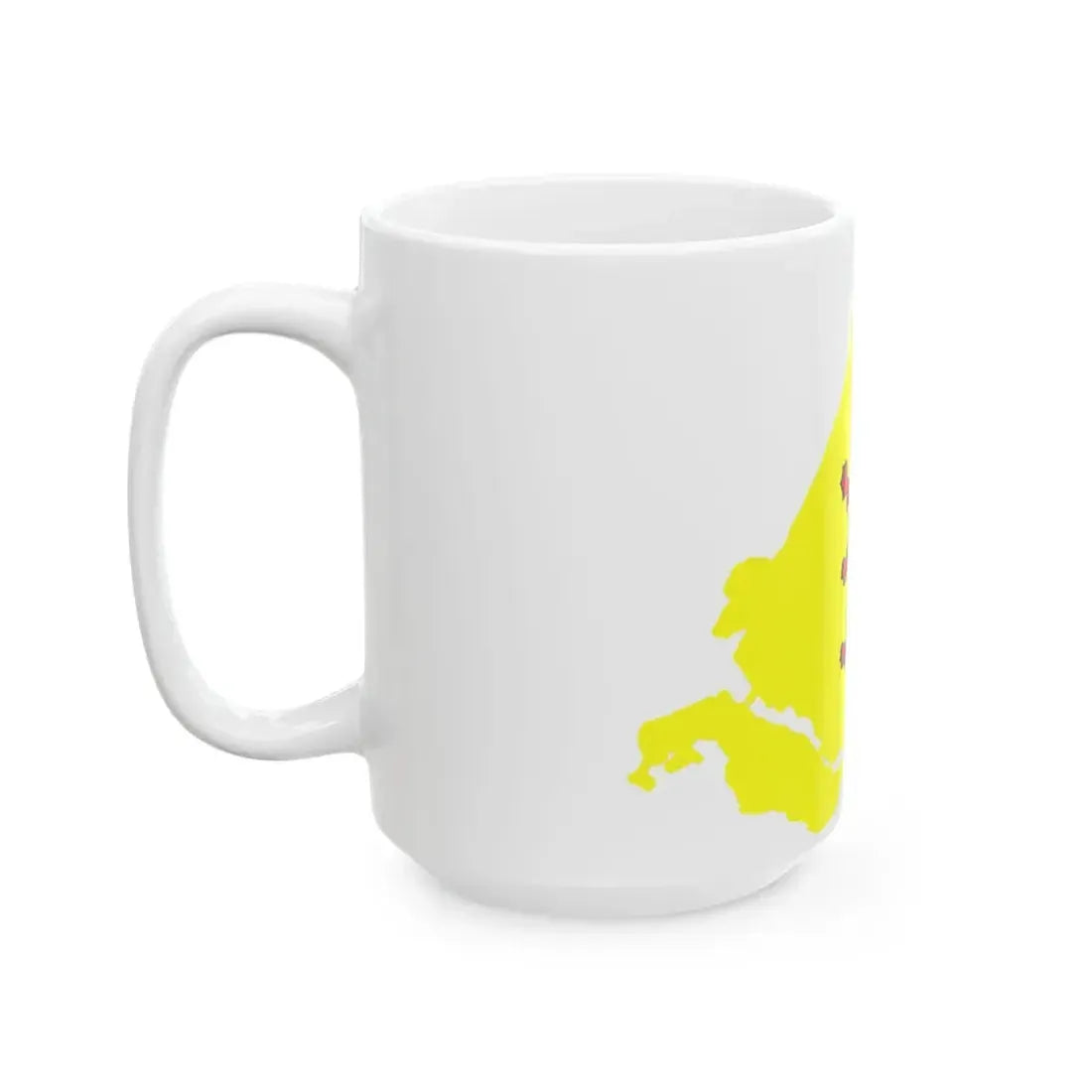 Flag-map of South Holland (Netherlands) White Coffee Mug - Go Mug Yourself