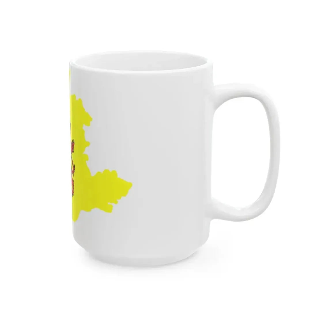 Flag-map of South Holland (Netherlands) White Coffee Mug - Go Mug Yourself