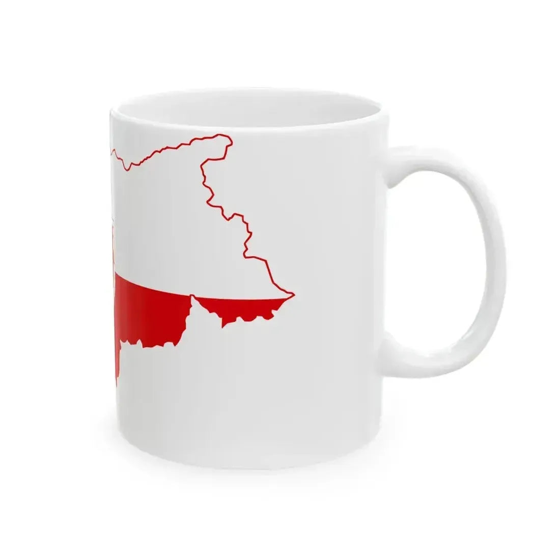 Flag map of South tyrol Autonomous Province of Bolzano (Italy) White Coffee Mug - Go Mug Yourself