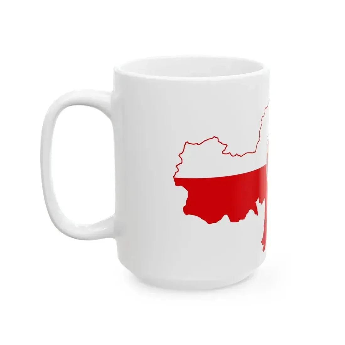 Flag map of South tyrol Autonomous Province of Bolzano (Italy) White Coffee Mug - Go Mug Yourself
