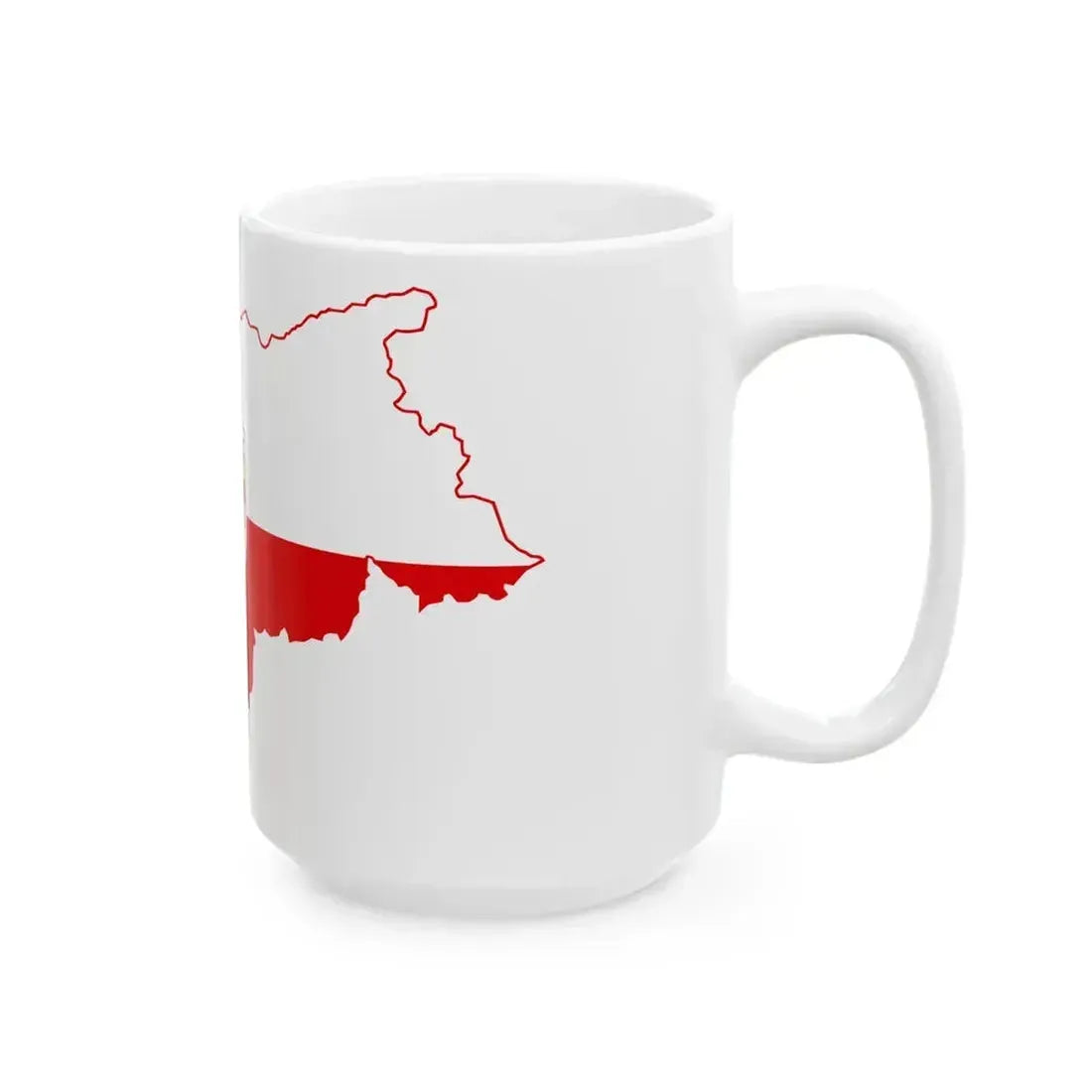 Flag map of South tyrol Autonomous Province of Bolzano (Italy) White Coffee Mug - Go Mug Yourself