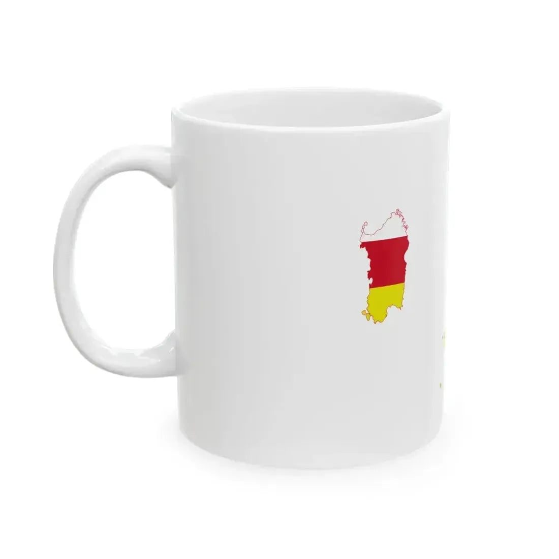 Flag map of Southern Italy (Italy) White Coffee Mug - Go Mug Yourself