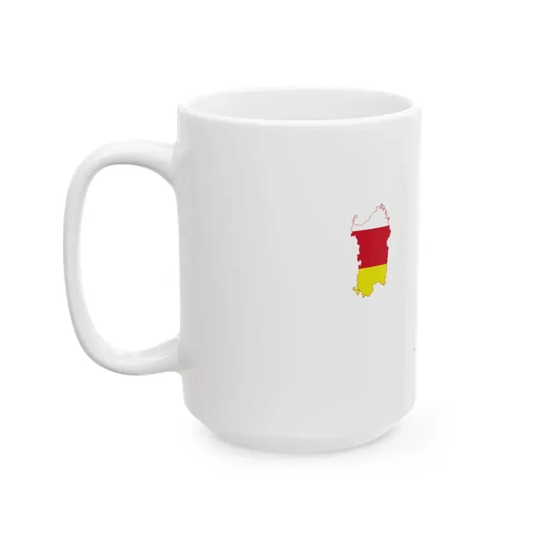 Flag map of Southern Italy (Italy) White Coffee Mug - Go Mug Yourself
