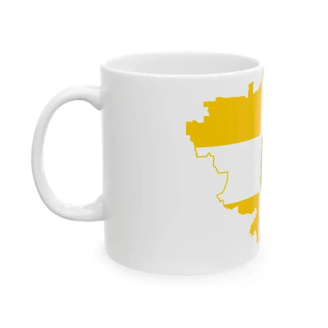 Flag map of Stavropol Krai (Russia) White Coffee Mug - Go Mug Yourself