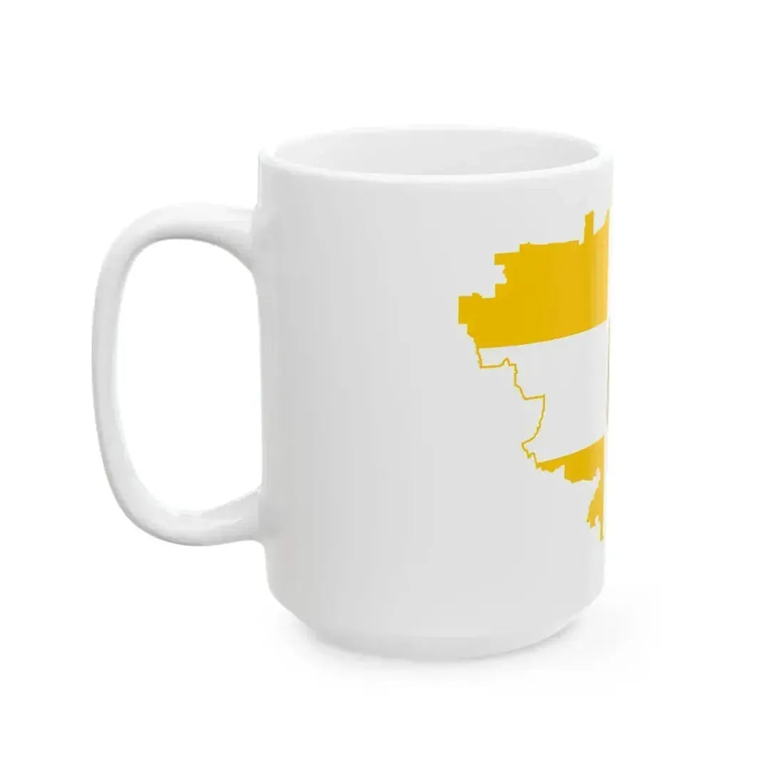 Flag map of Stavropol Krai (Russia) White Coffee Mug - Go Mug Yourself