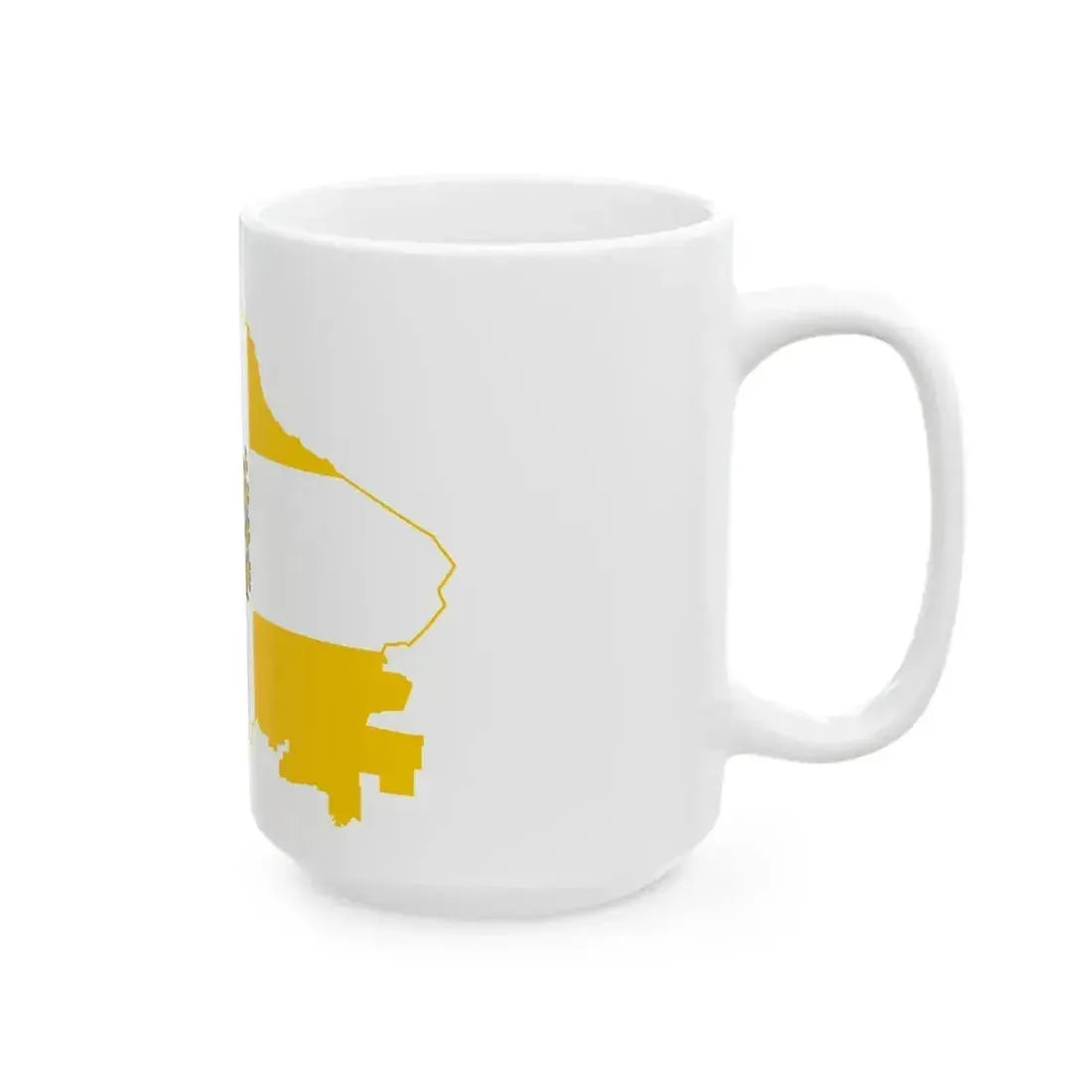 Flag map of Stavropol Krai (Russia) White Coffee Mug - Go Mug Yourself