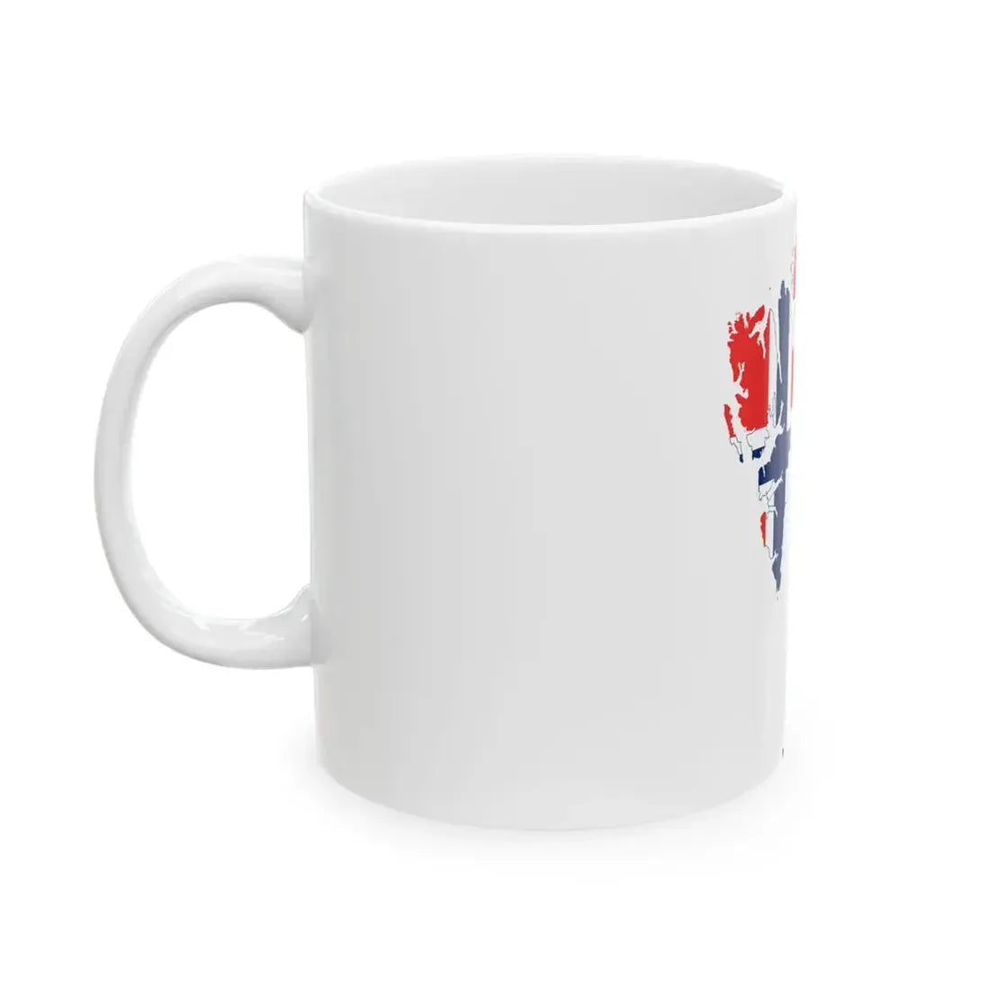 Flag-map of Svalbard (Norway) White Coffee Mug - Go Mug Yourself