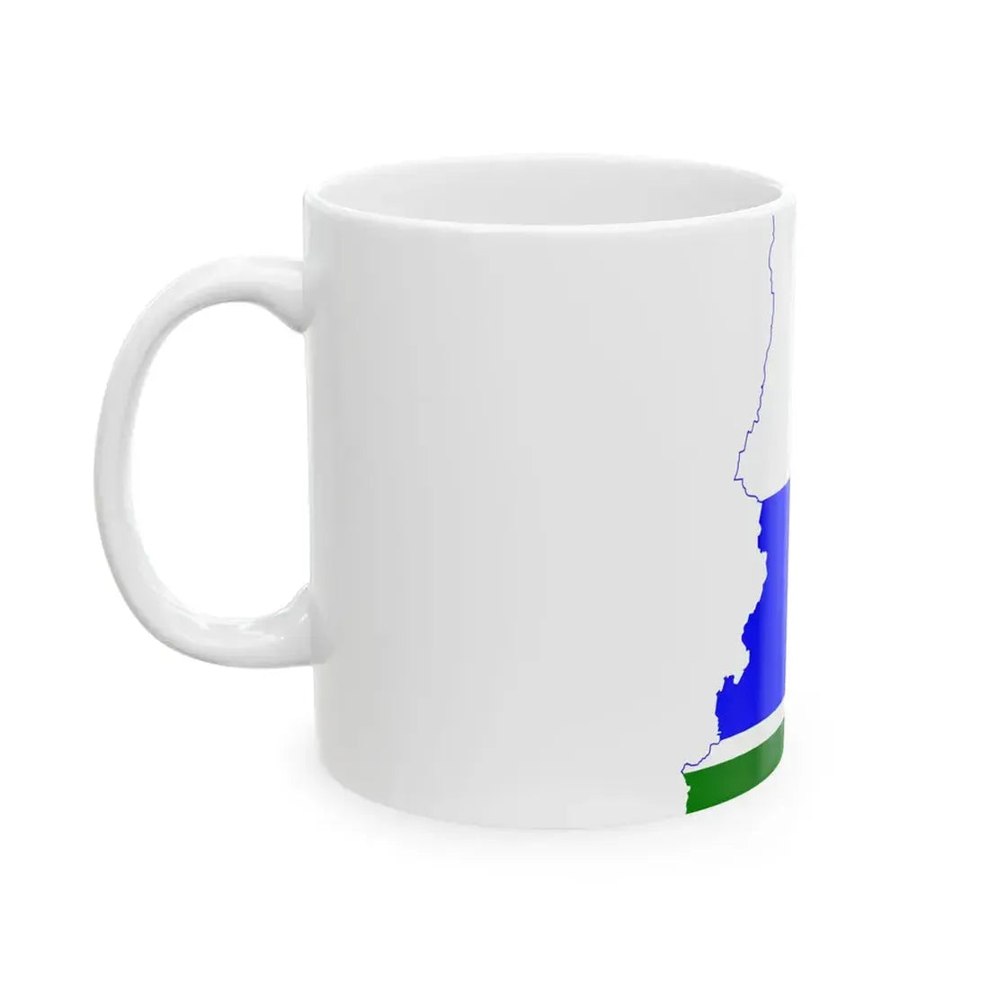 Flag-map of Sverdlovsk Oblast (Russia) White Coffee Mug - Go Mug Yourself
