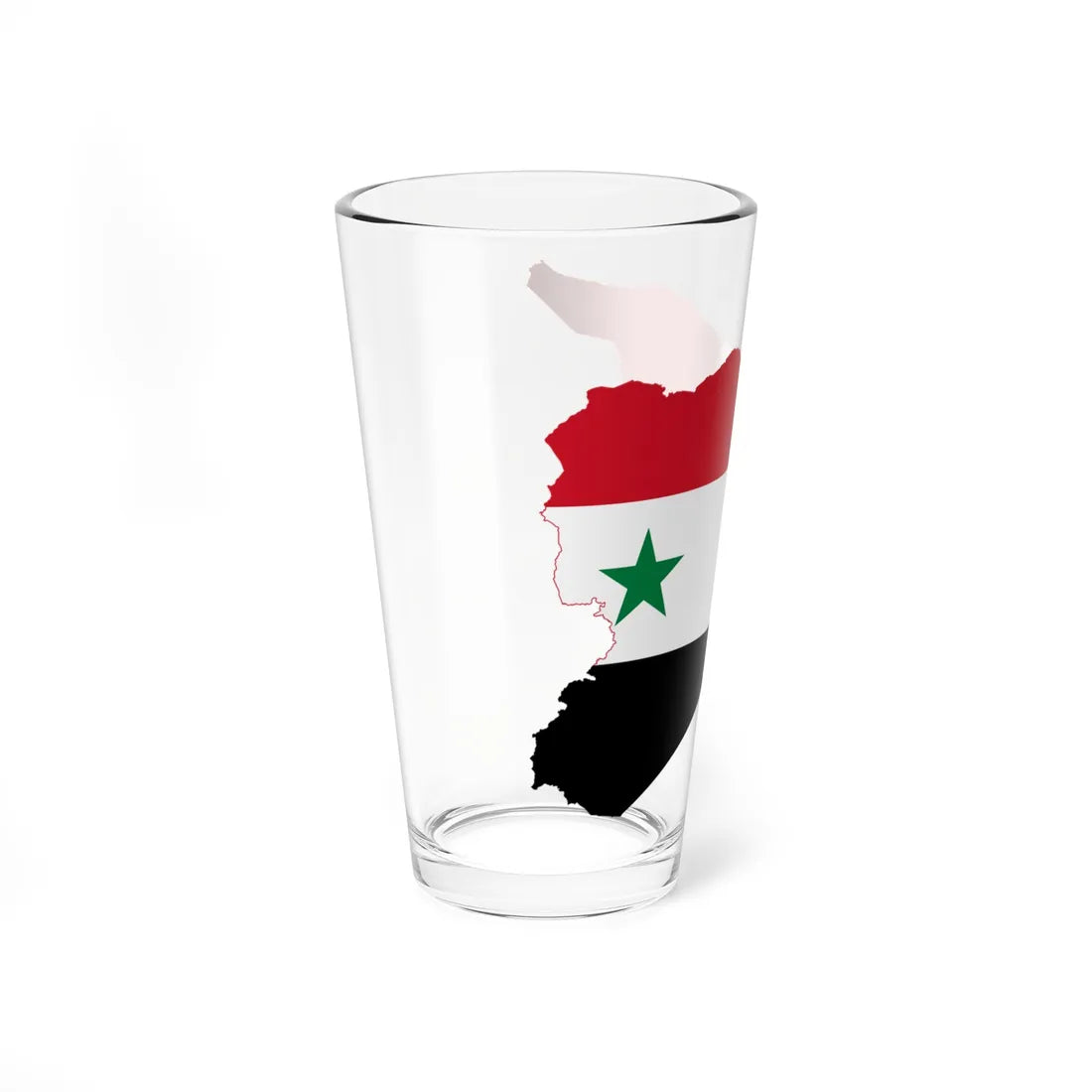 Flag-map of Syria Irredentist (Syria) Pint Glass 16oz - Go Mug Yourself