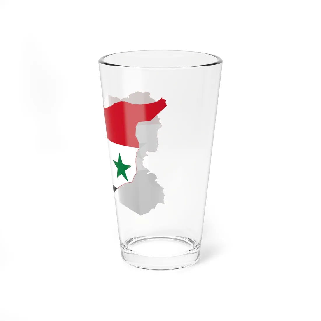 Flag-map of Syria Irredentist (Syria) Pint Glass 16oz - Go Mug Yourself
