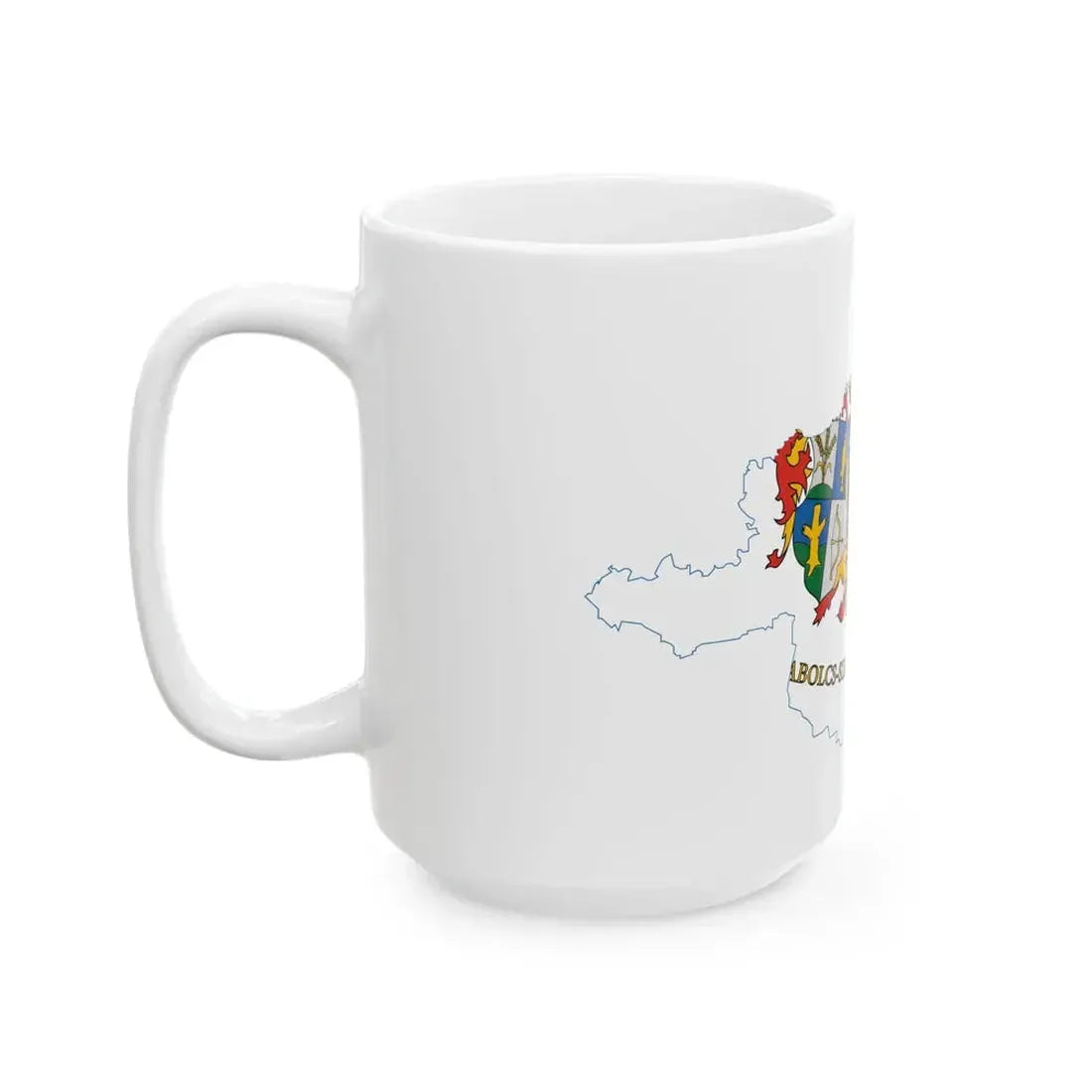 Flag-map of Szabolcs-Szatmar-Bereg County (Hungary) White Coffee Mug - Go Mug Yourself