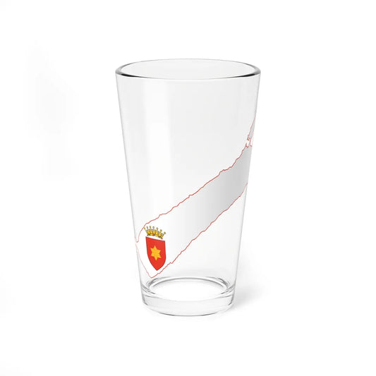 Flag map of Tavolara (Italy) Pint Glass 16oz 16oz - Go Mug Yourself