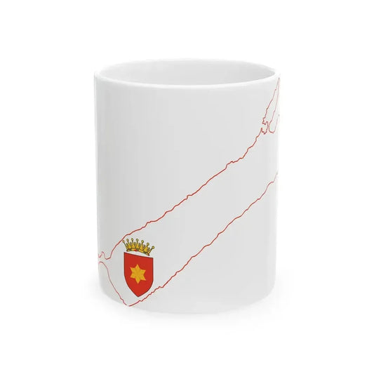 Flag map of Tavolara (Italy) White Coffee Mug 11oz - Go Mug Yourself