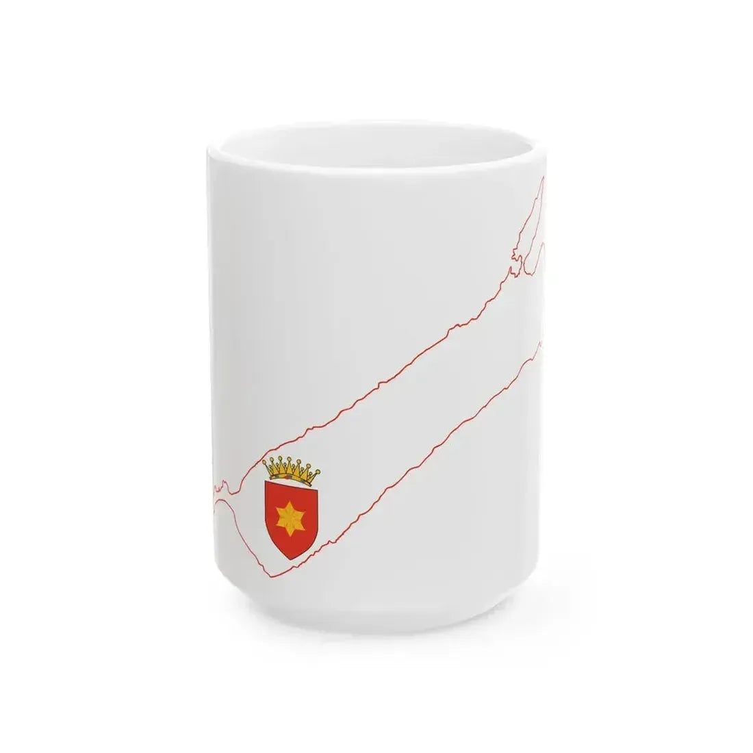 Flag map of Tavolara (Italy) White Coffee Mug 15oz - Go Mug Yourself