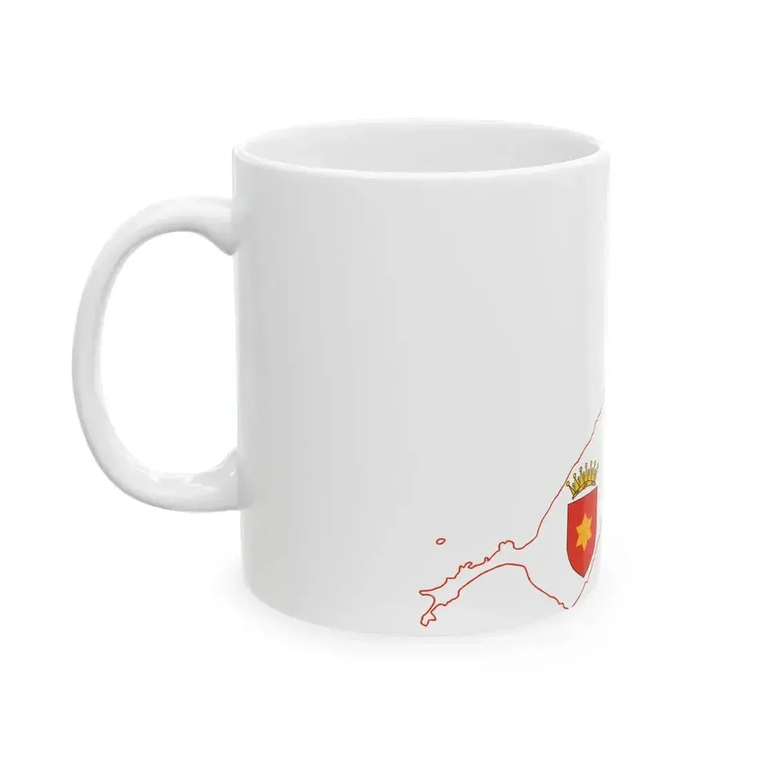 Flag map of Tavolara (Italy) White Coffee Mug - Go Mug Yourself