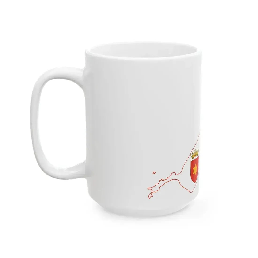 Flag map of Tavolara (Italy) White Coffee Mug - Go Mug Yourself