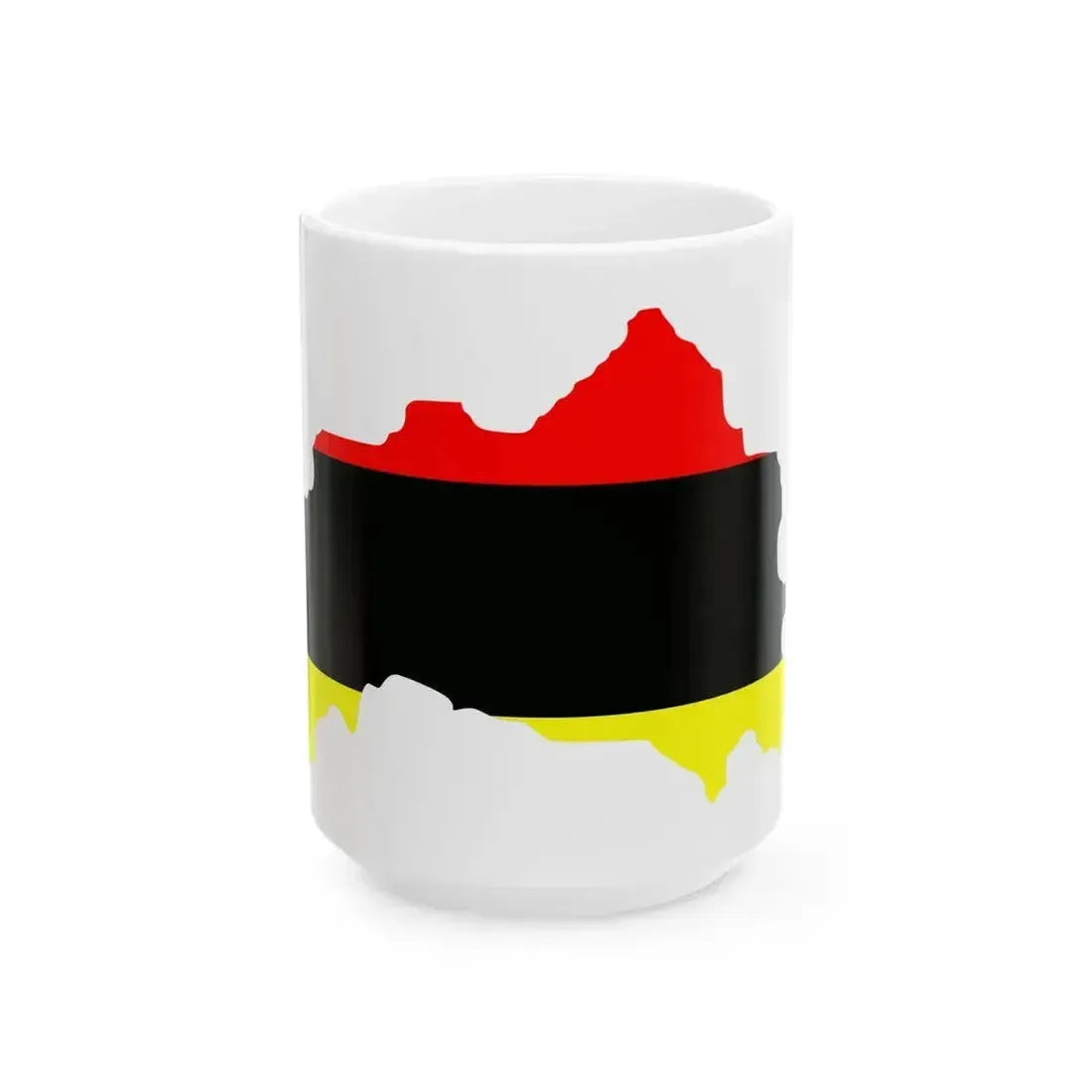 Flag map of Tetovo Municipality Macedonia (North Macedonia) White Coffee Mug 15oz - Go Mug Yourself
