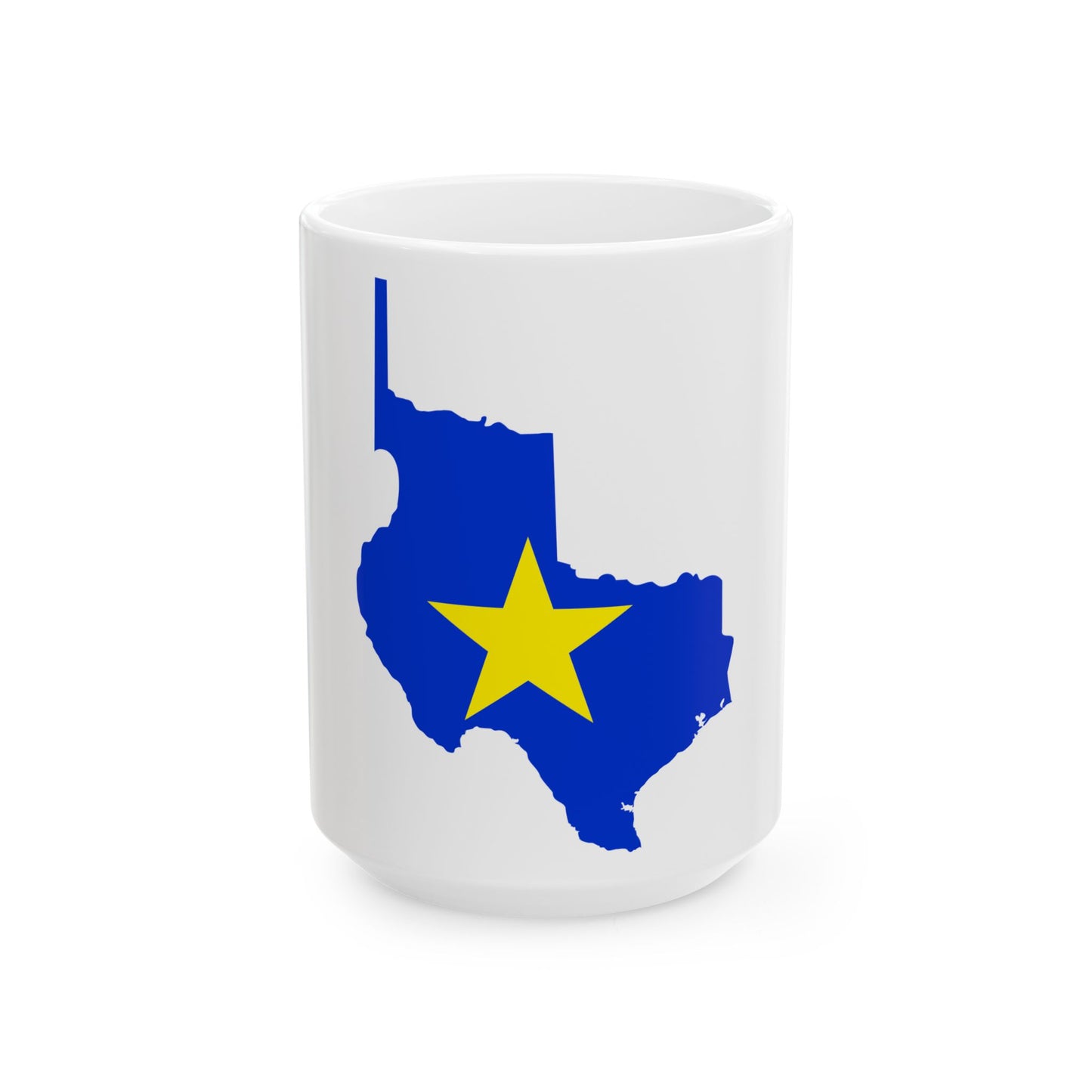 Flag-map of Texas 1836-1839 (United States) White Coffee Mug-15oz-Go Mug Yourself