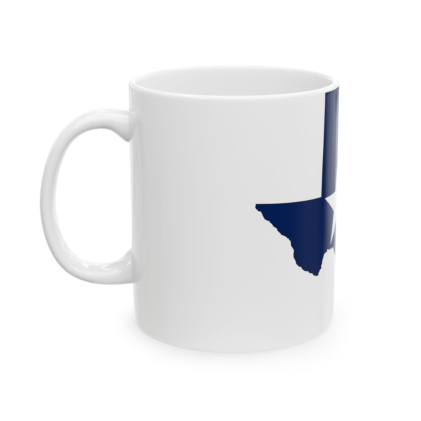 Flag-map of Texas (United States) White Coffee Mug-Go Mug Yourself