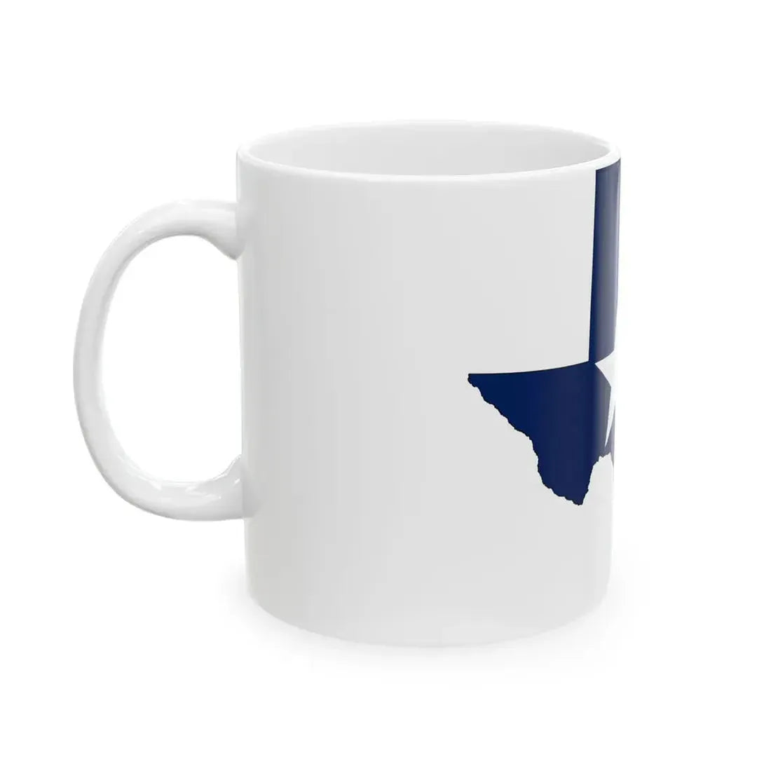 Flag-map of Texas (United States) White Coffee Mug - Go Mug Yourself