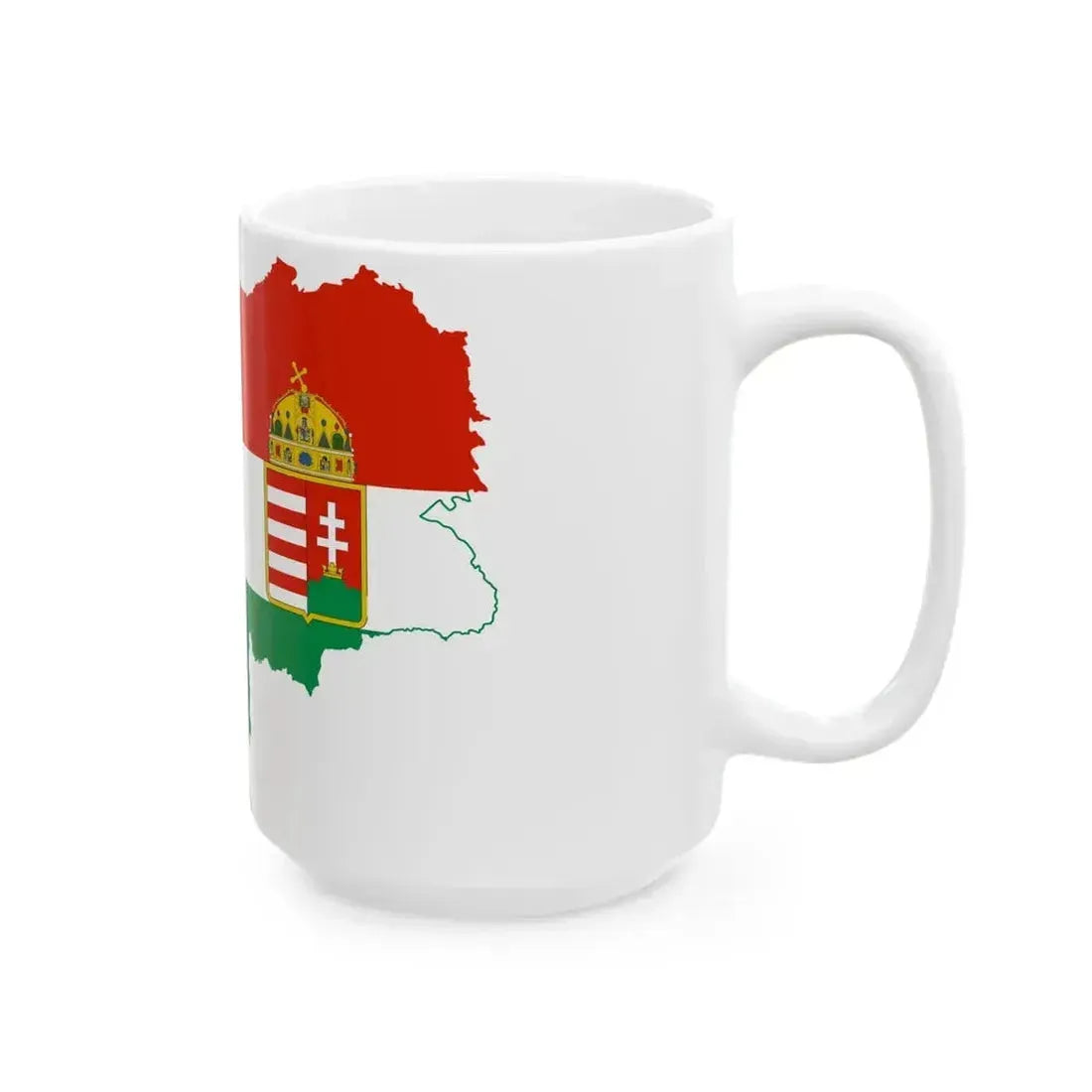 Flag map of the Austro-Hungarian Empire civil ensign (Hungary) White Coffee Mug - Go Mug Yourself