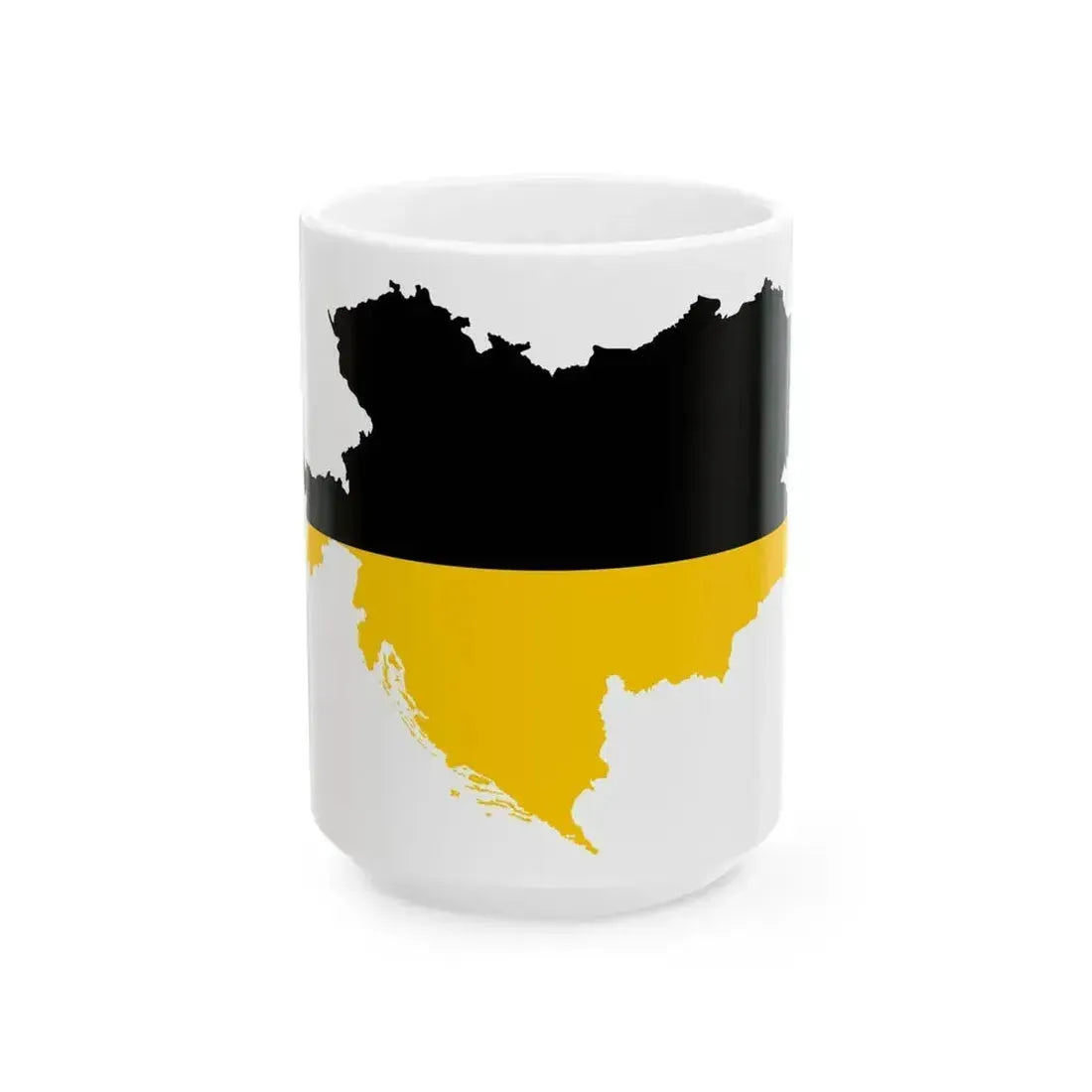 Flag map of the Austro-Hungarian Empire habsburg flag (Hungary) White Coffee Mug 15oz - Go Mug Yourself