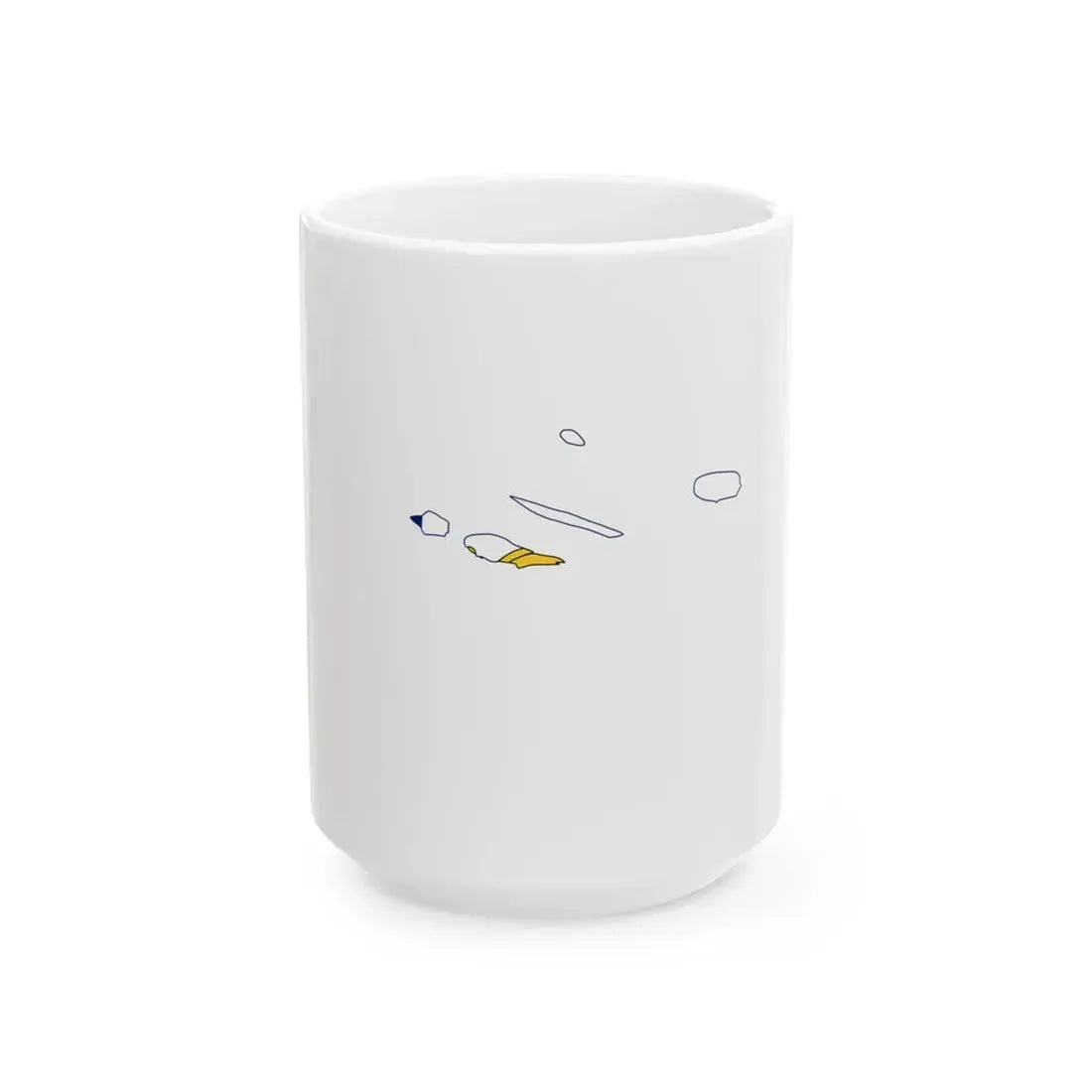 Flag-map of the Azores (Portugal) White Coffee Mug 15oz - Go Mug Yourself
