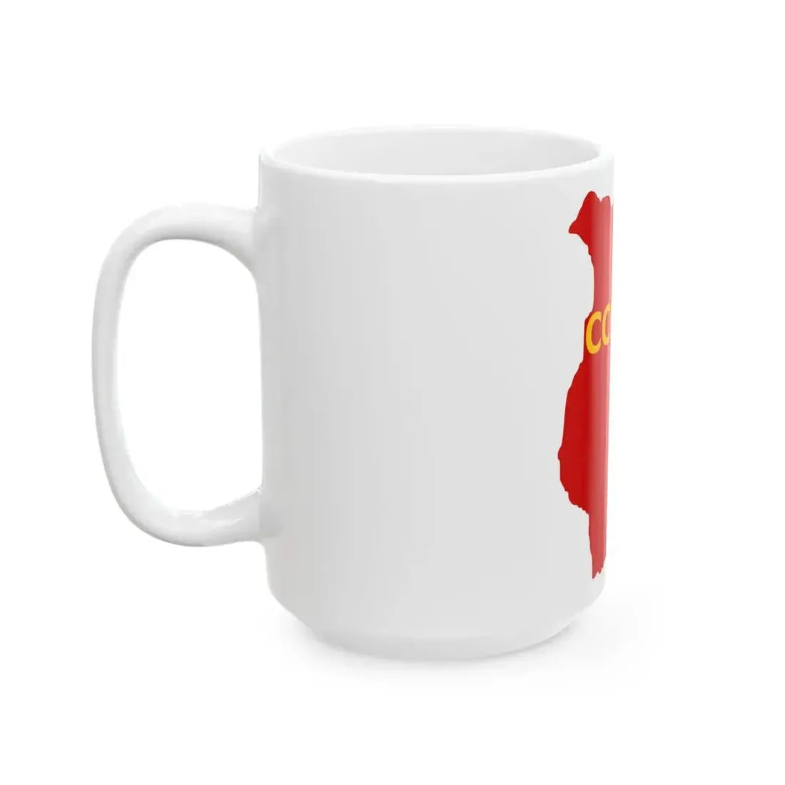 Flag map of the Byelorussian SSR 1919-1937 (Belarus) White Coffee Mug - Go Mug Yourself