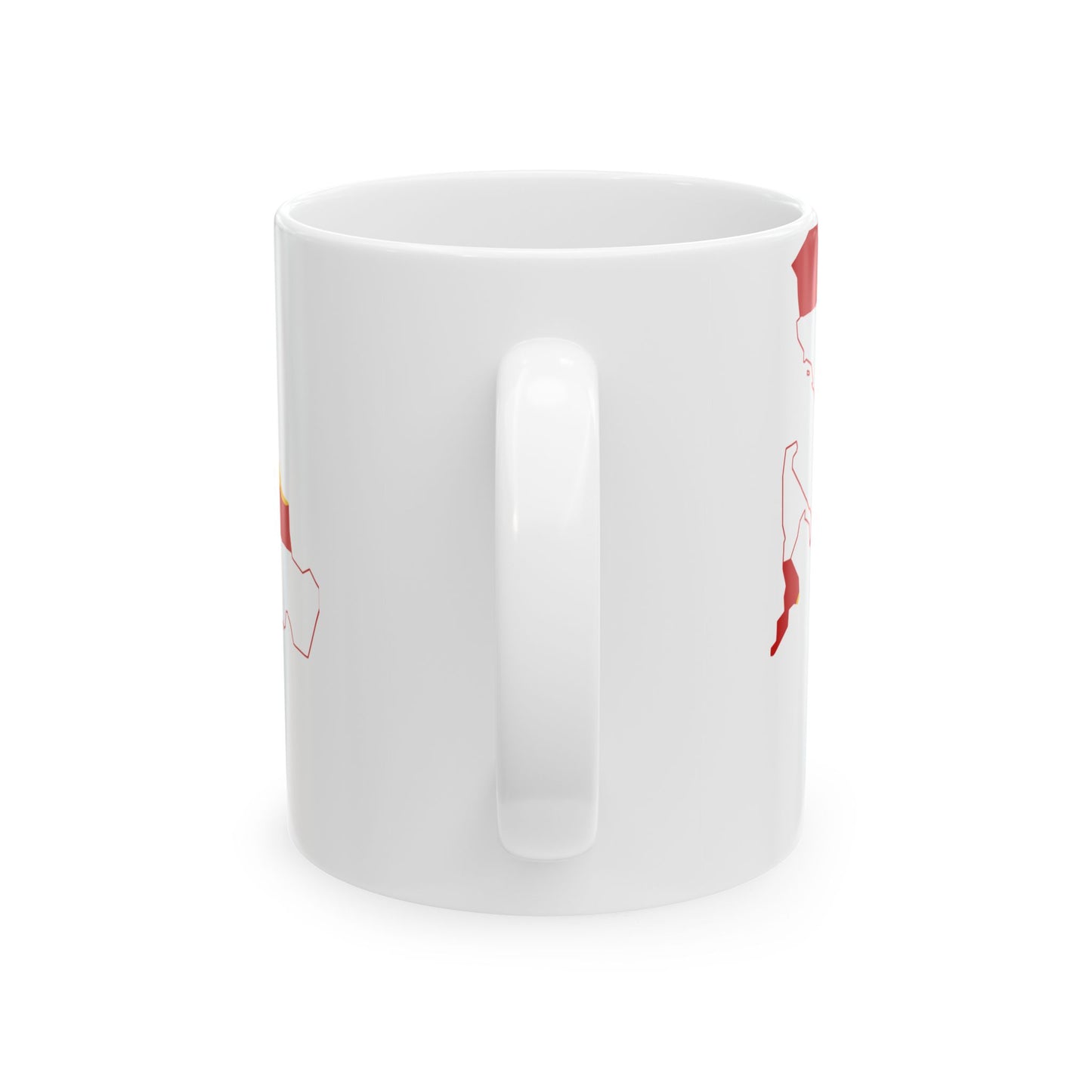 Flag-map of the Byzantine Empire (Greece) White Coffee Mug-Go Mug Yourself