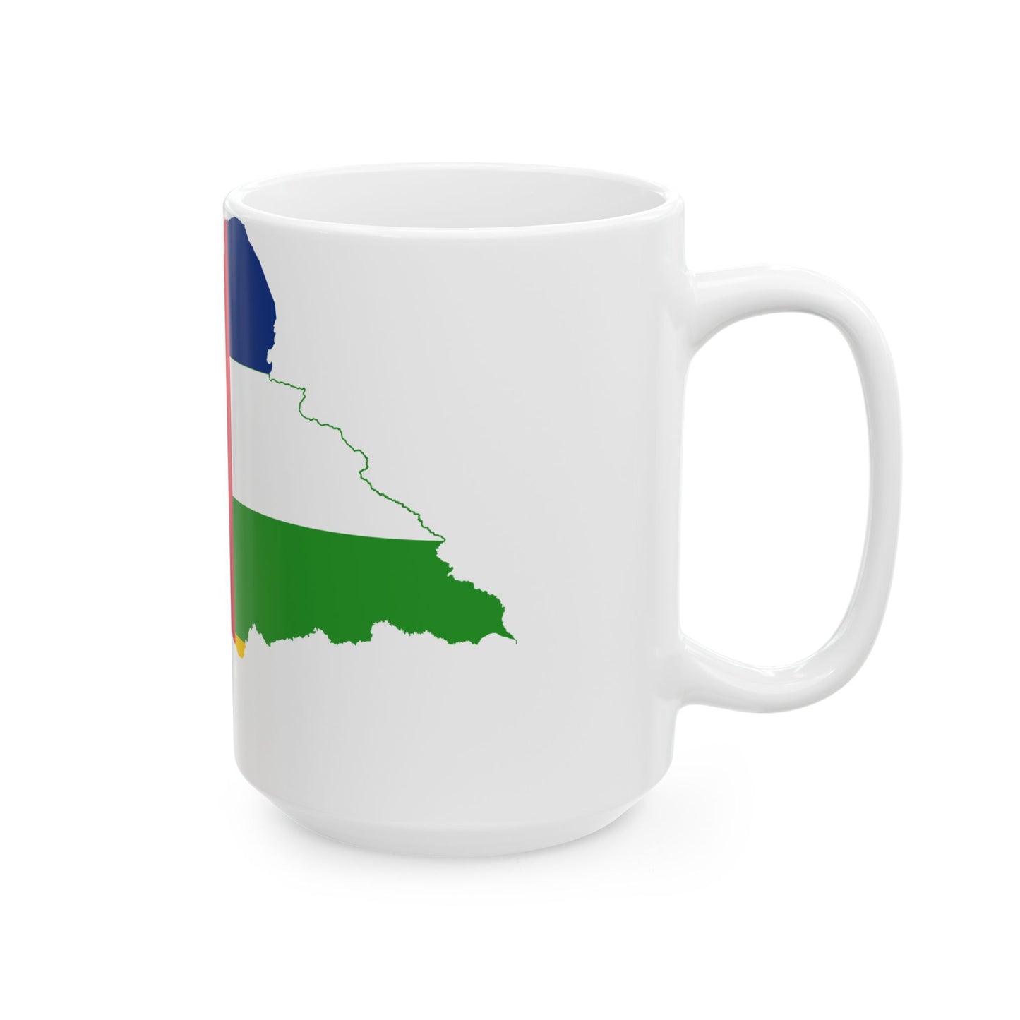 Flag map of the Central African Republic (Central African Republic) White Coffee Mug-Go Mug Yourself