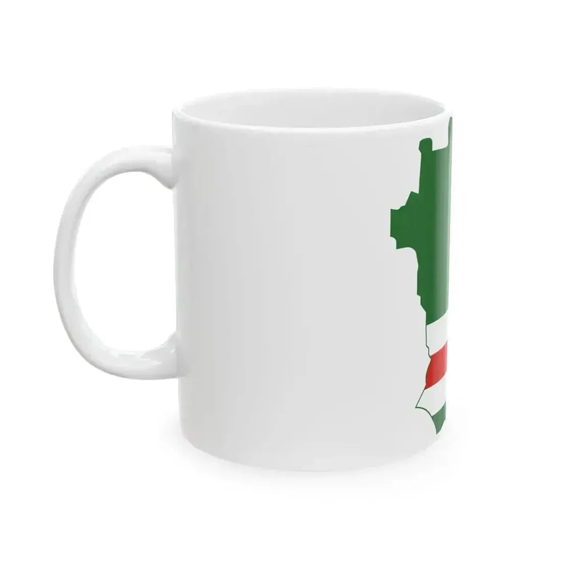 Flag map of the Chechen Republic of Ichkeria (Russia) White Coffee Mug - Go Mug Yourself