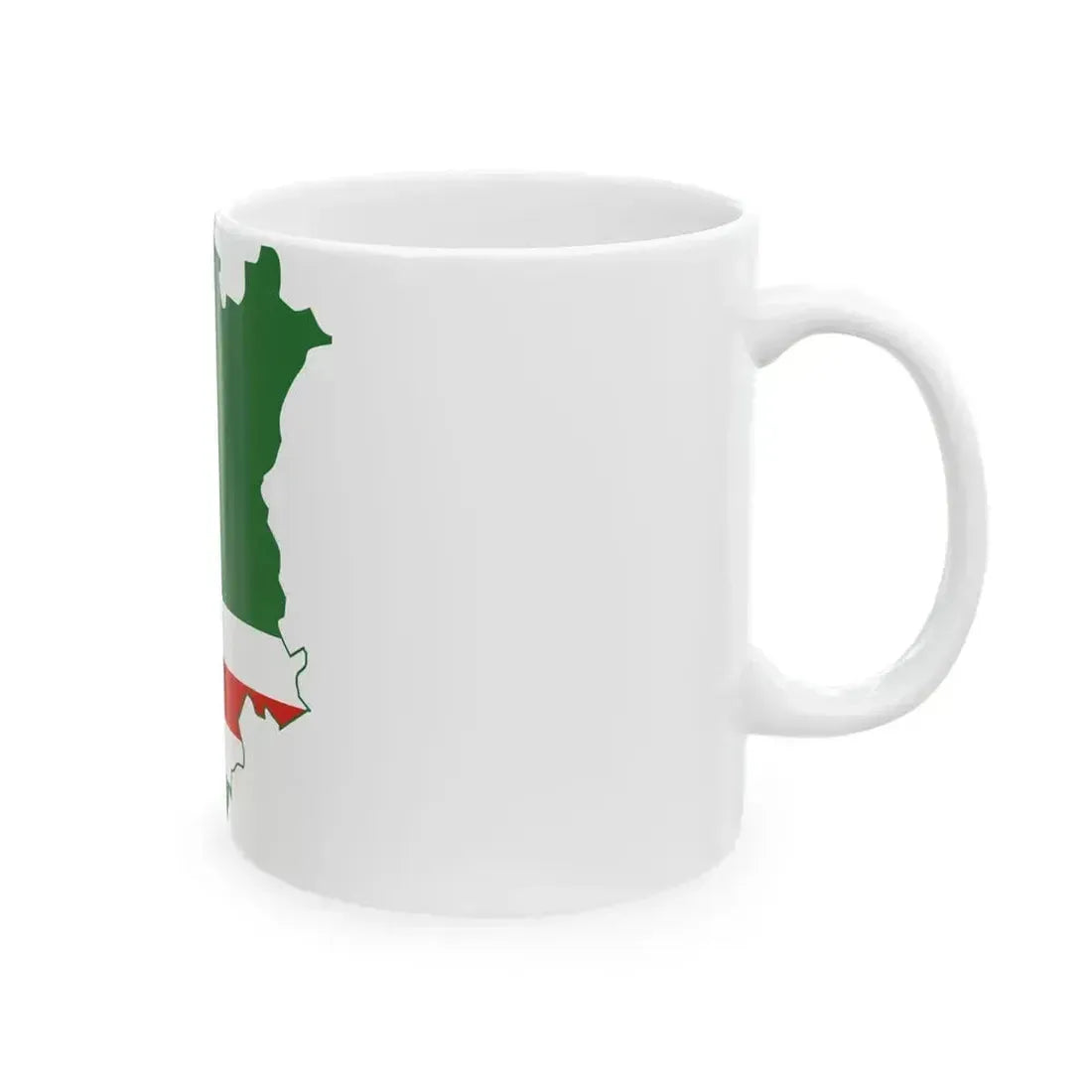 Flag map of the Chechen Republic of Ichkeria (Russia) White Coffee Mug - Go Mug Yourself