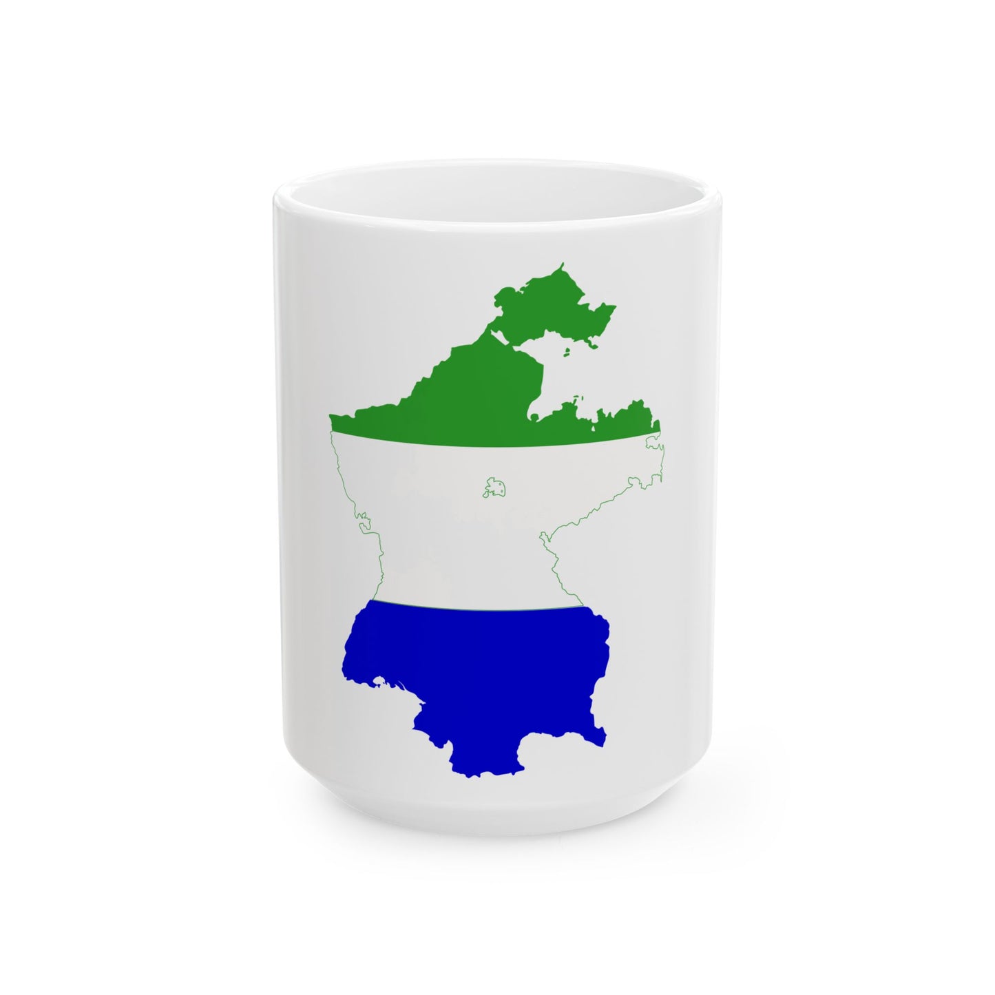 Flag-map of the Confederation of the Rhine 1812 (Germany) White Coffee Mug-15oz-Go Mug Yourself