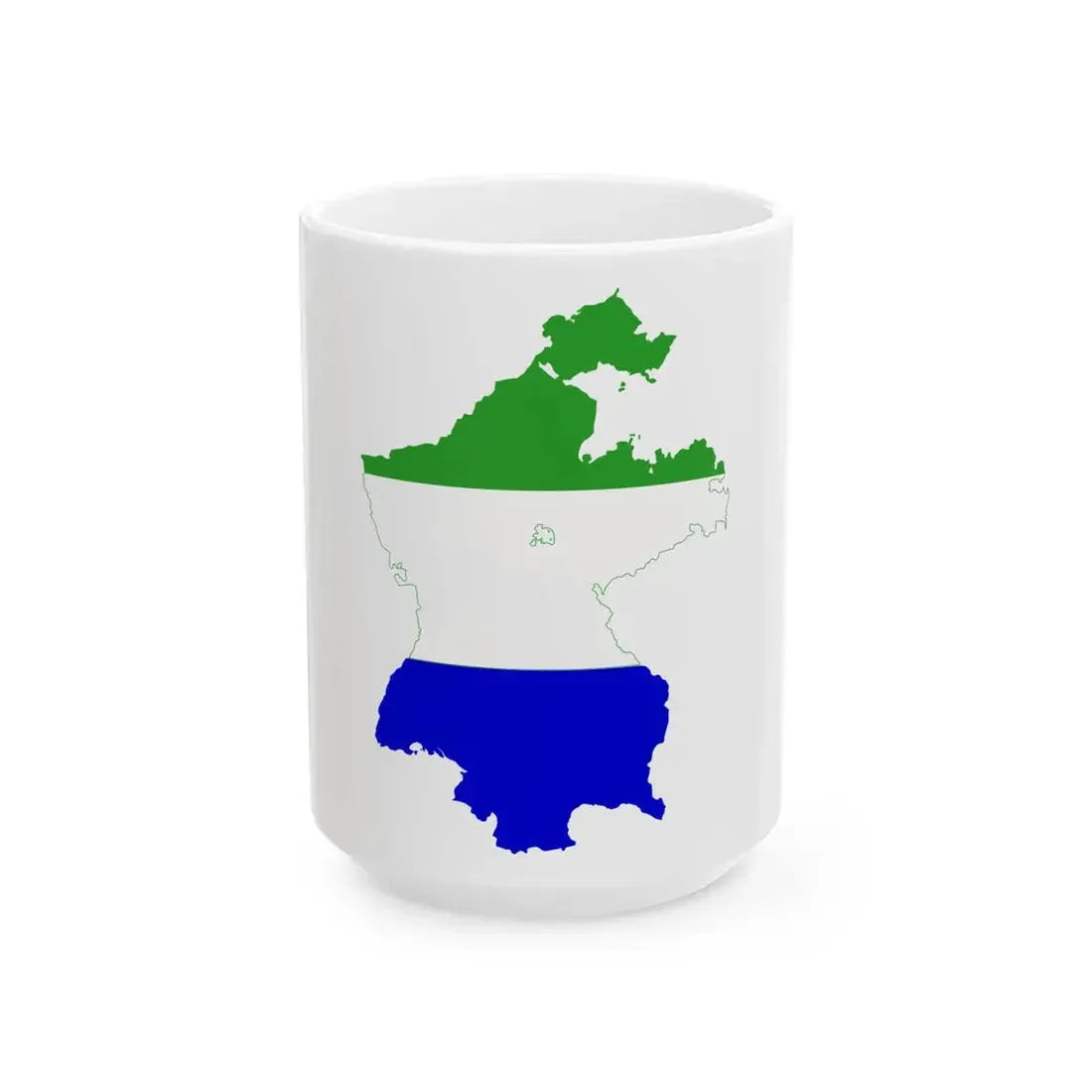 Flag-map of the Confederation of the Rhine 1812 (Germany) White Coffee Mug 15oz - Go Mug Yourself