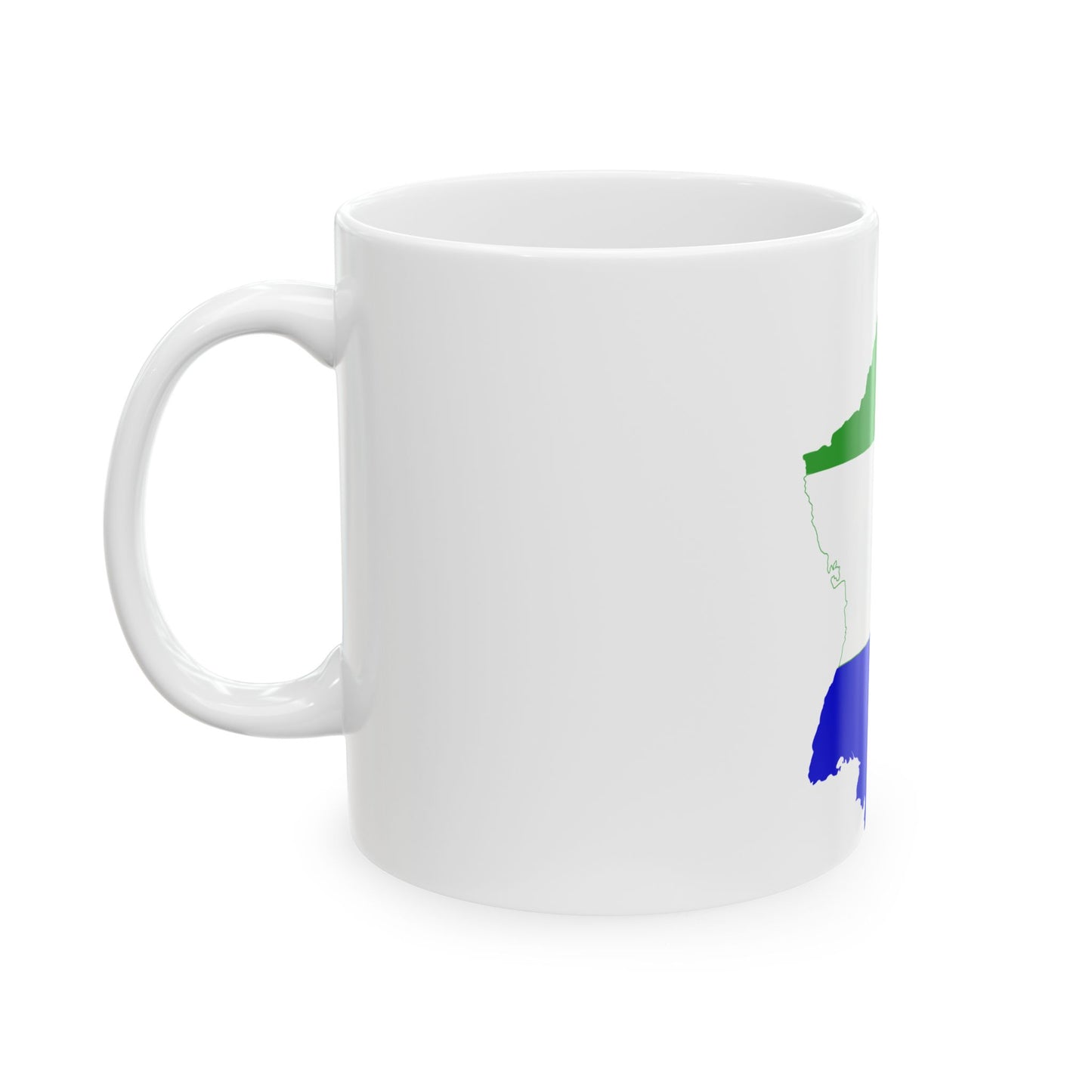 Flag-map of the Confederation of the Rhine 1812 (Germany) White Coffee Mug-Go Mug Yourself