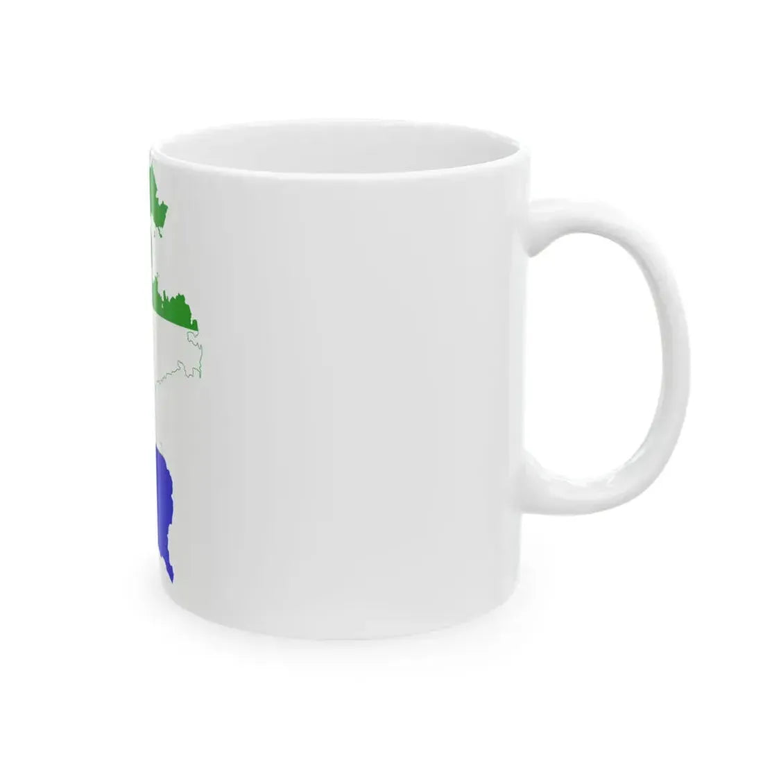 Flag-map of the Confederation of the Rhine 1812 (Germany) White Coffee Mug - Go Mug Yourself