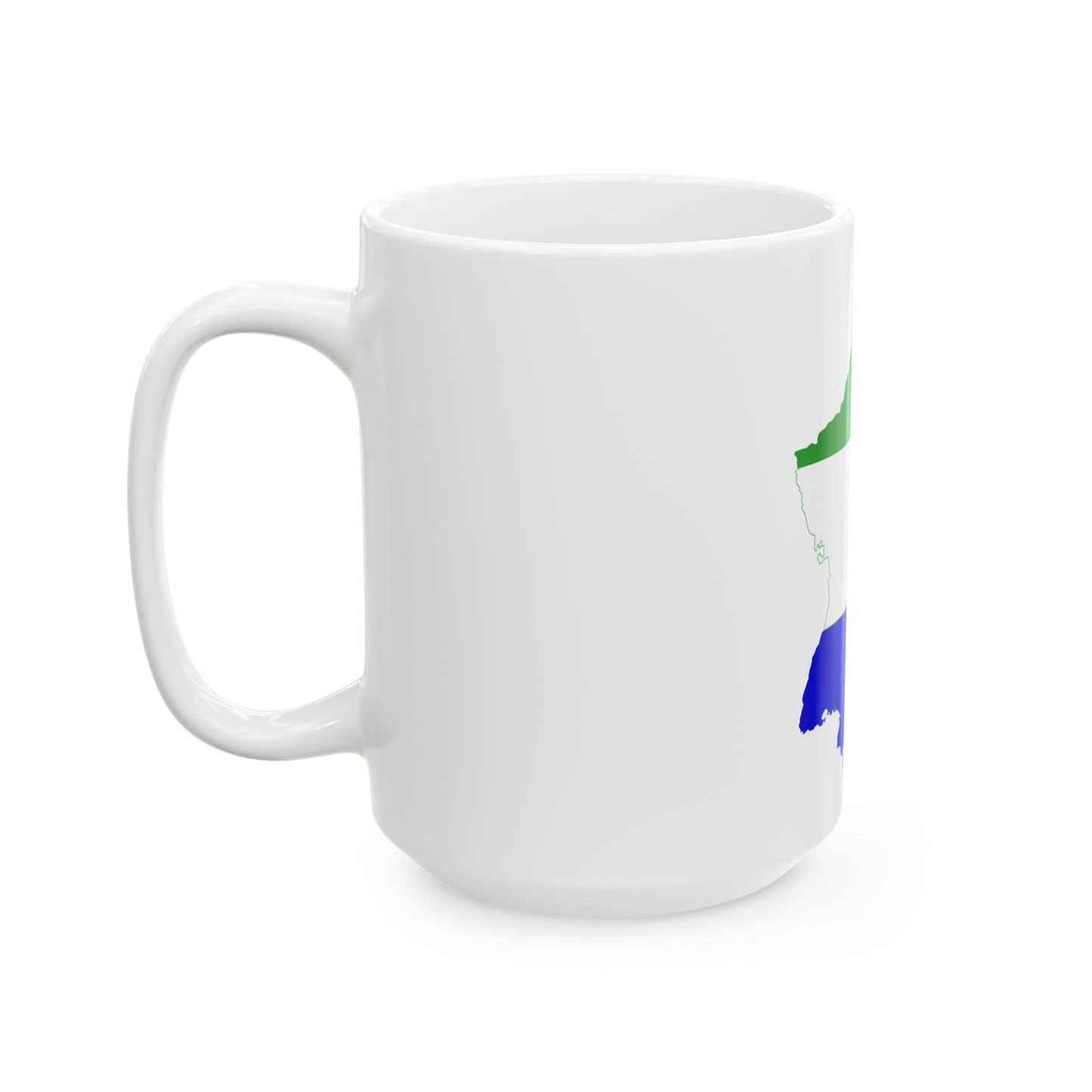 Flag-map of the Confederation of the Rhine 1812 (Germany) White Coffee Mug-Go Mug Yourself