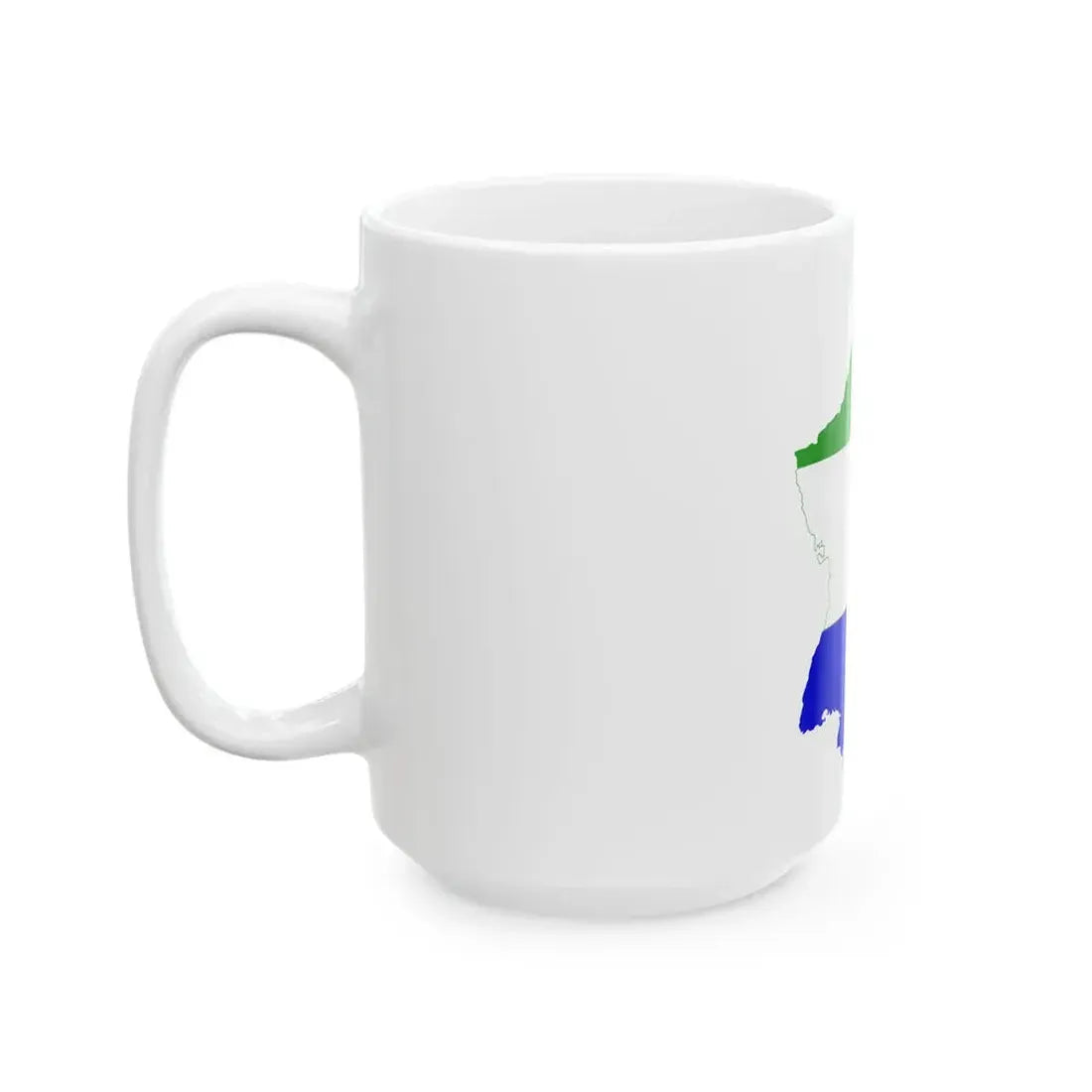 Flag-map of the Confederation of the Rhine 1812 (Germany) White Coffee Mug - Go Mug Yourself