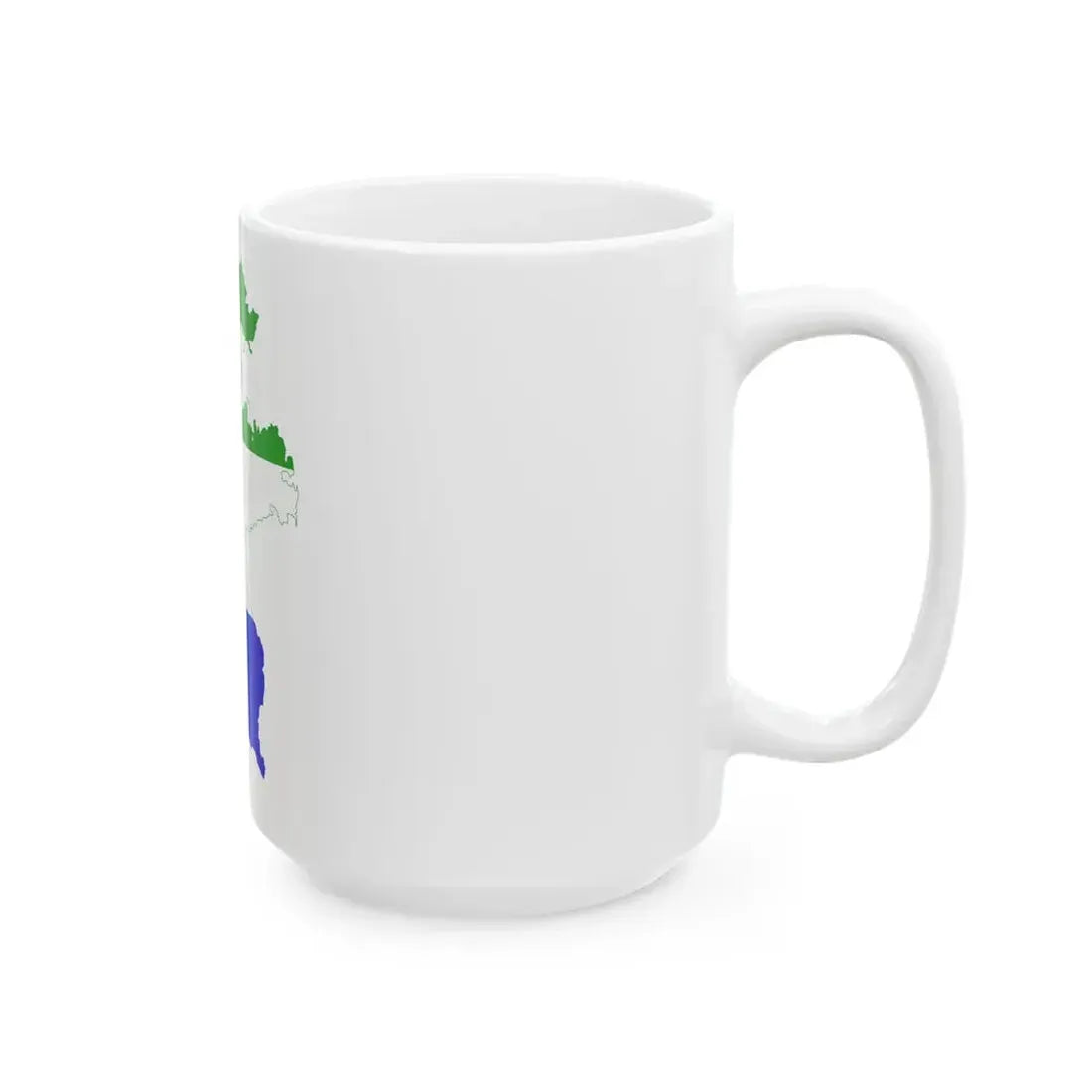 Flag-map of the Confederation of the Rhine 1812 (Germany) White Coffee Mug - Go Mug Yourself
