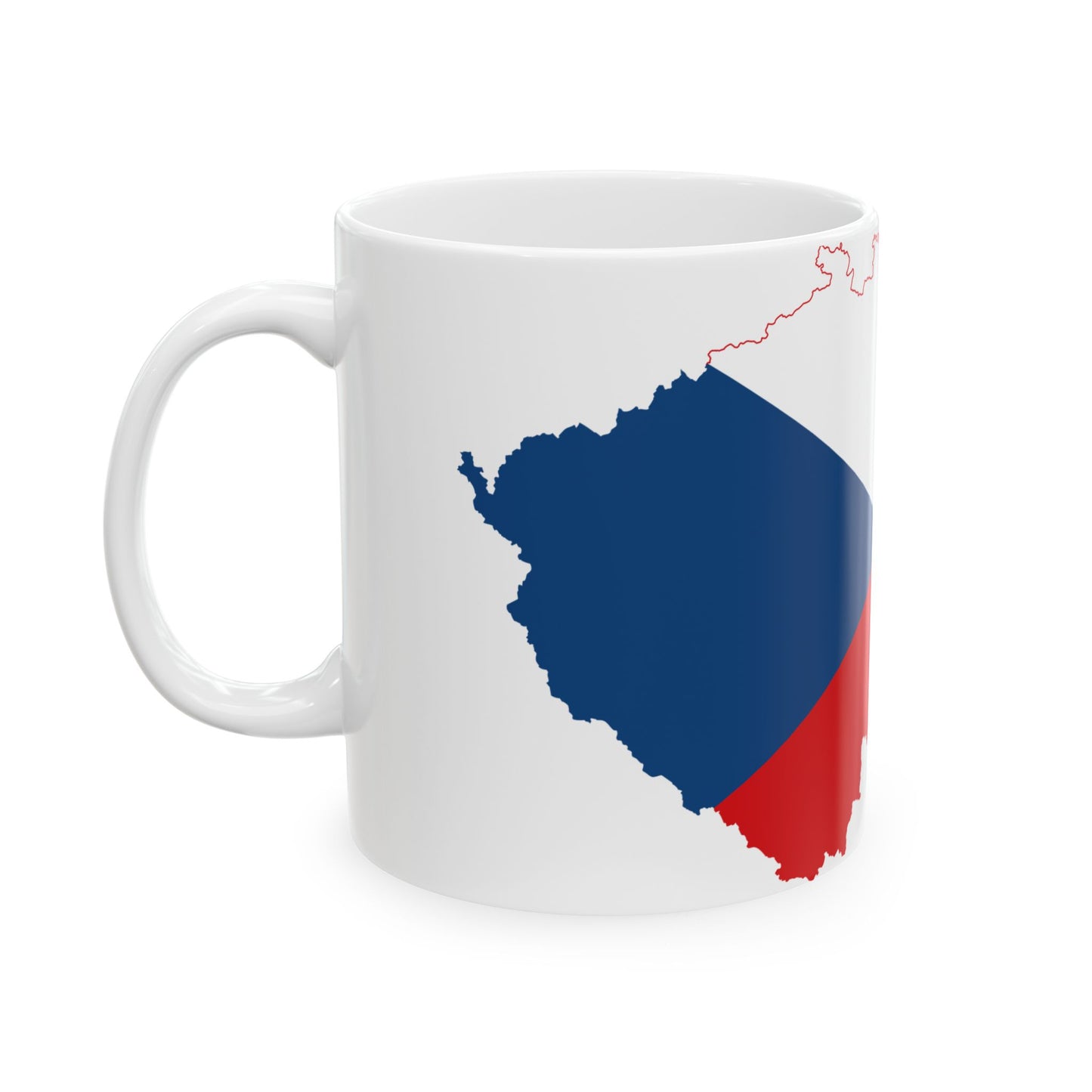 Flag-map of the Czech Republic (Czech Republic) White Coffee Mug-Go Mug Yourself